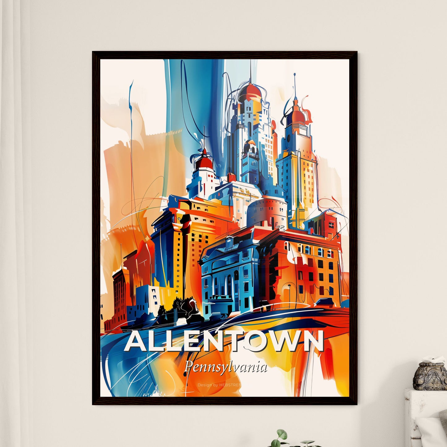 Vibrant Allentown, Pennsylvania - A Colorful Cityscape With Buildings