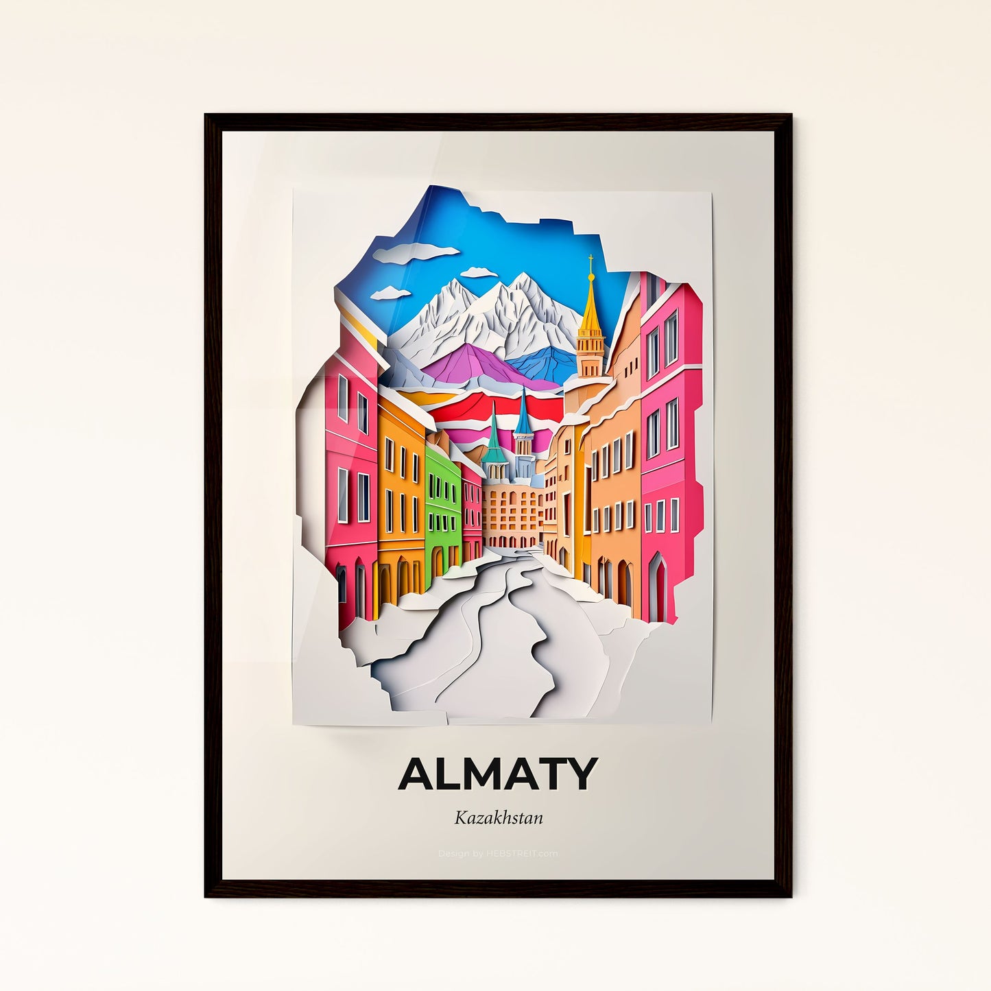 Vivid Almaty, Kazakhstan - a city with a mountain in the background