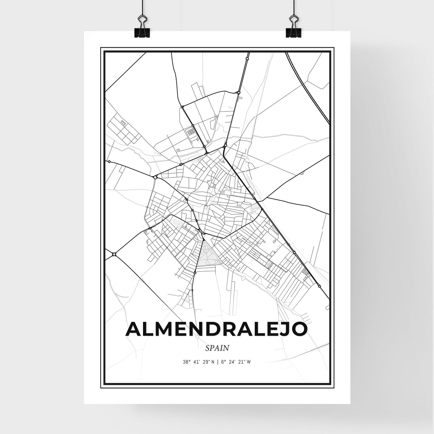 Almendralejo Spain - Premium City Map Poster