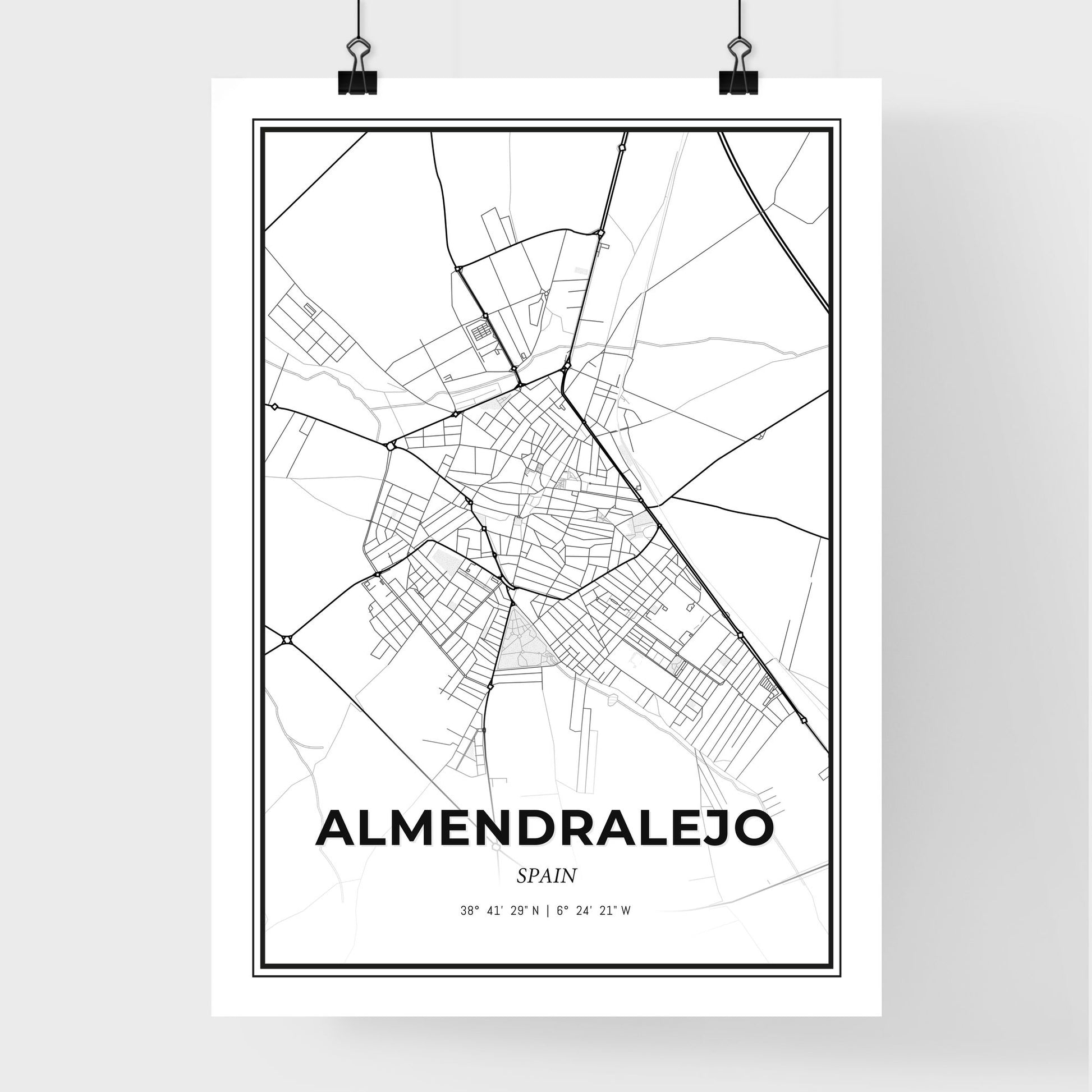 Almendralejo Spain - Premium City Map Poster