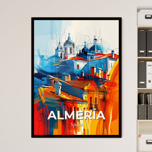 Vibrant Almería, Spain - A Painting Of A Building With Towers And Domes