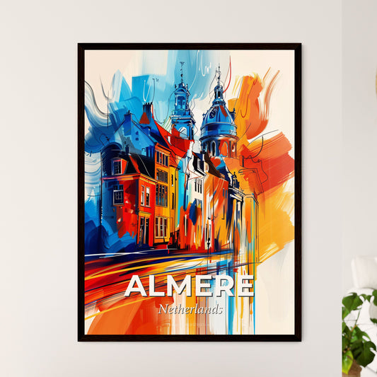 Vibrant Almere, Netherlands - A Colorful Painting Of Buildings