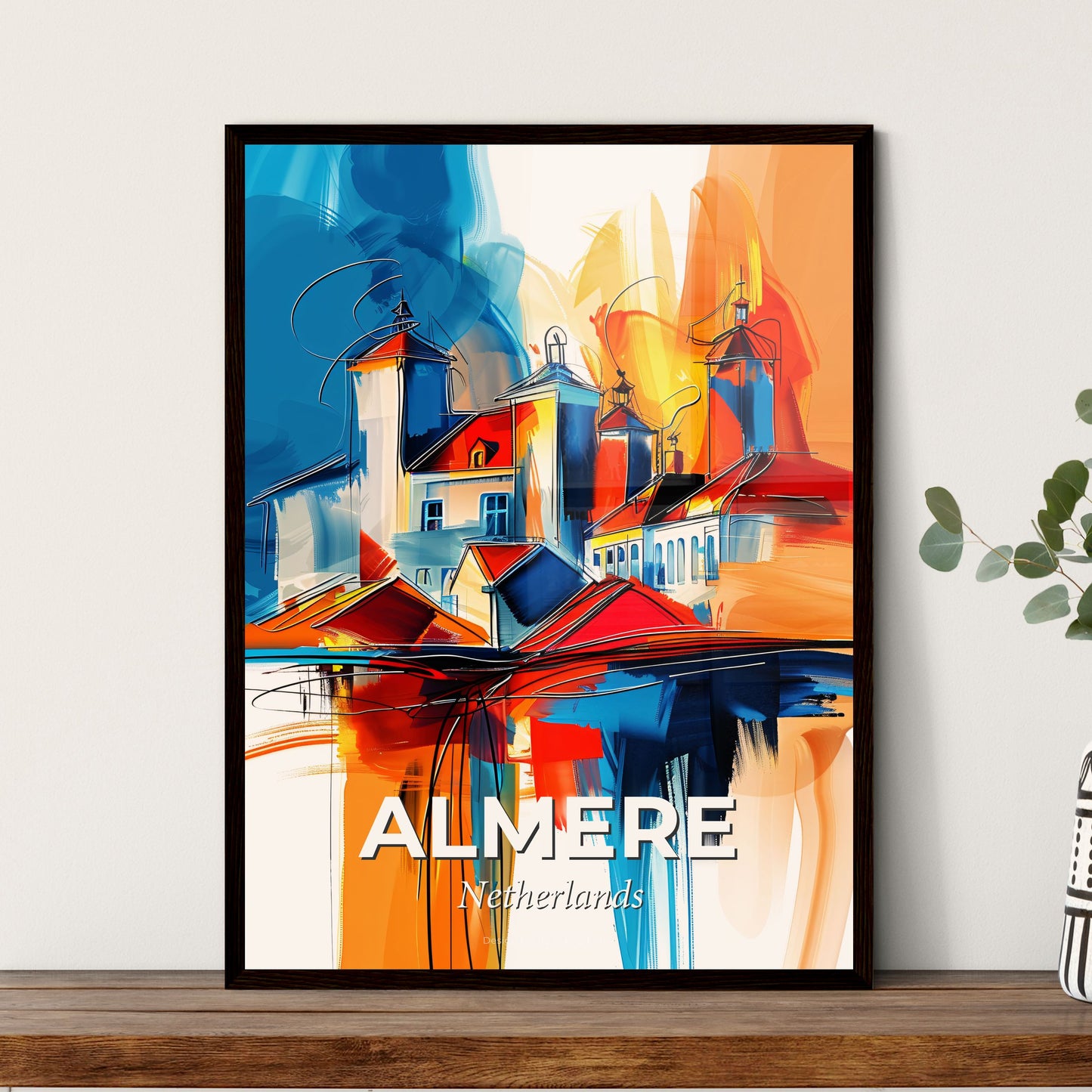 Vibrant Almere, Netherlands - A Painting Of A City