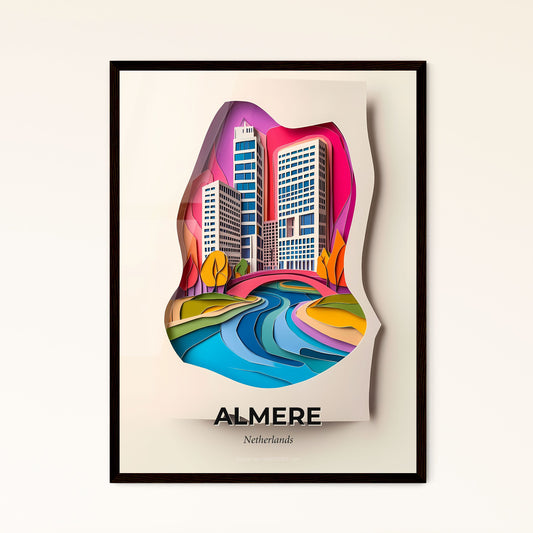 Vivid Almere, Netherlands - a paper cut of a city with a river