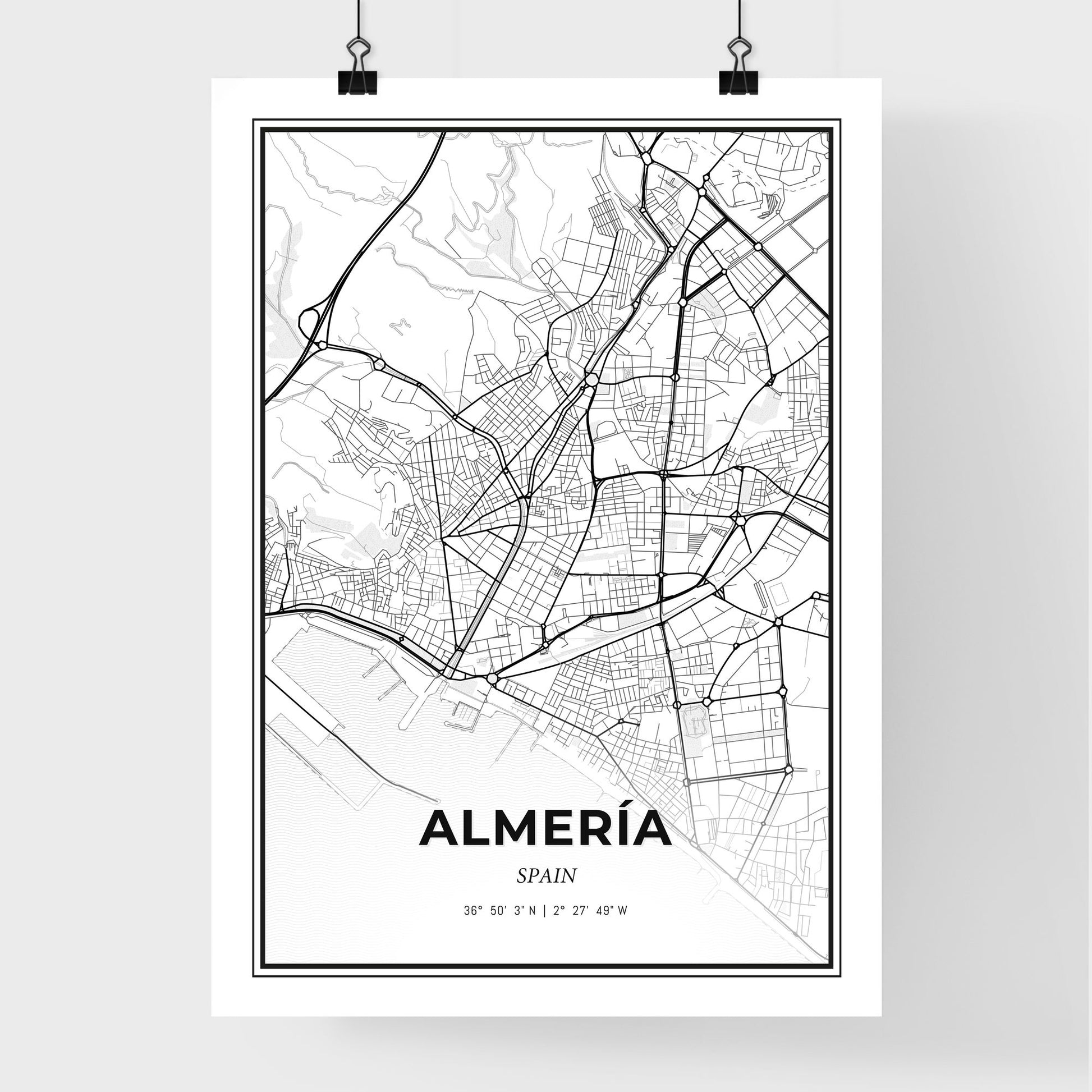 Almería Spain - Premium City Map Poster