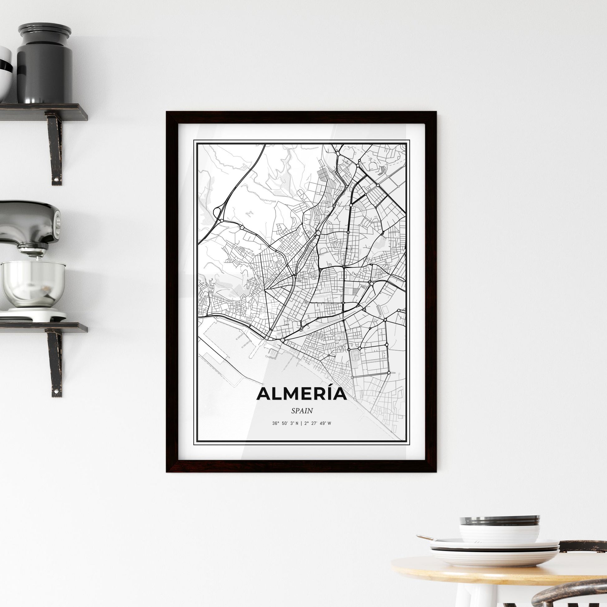 Almería Spain - Minimal City Map