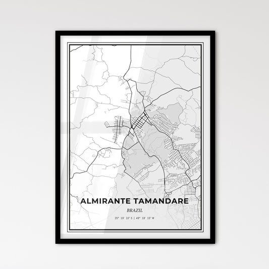 Almirante Tamandare Brazil - Scandinavian Style City Map for Modern Home Decor