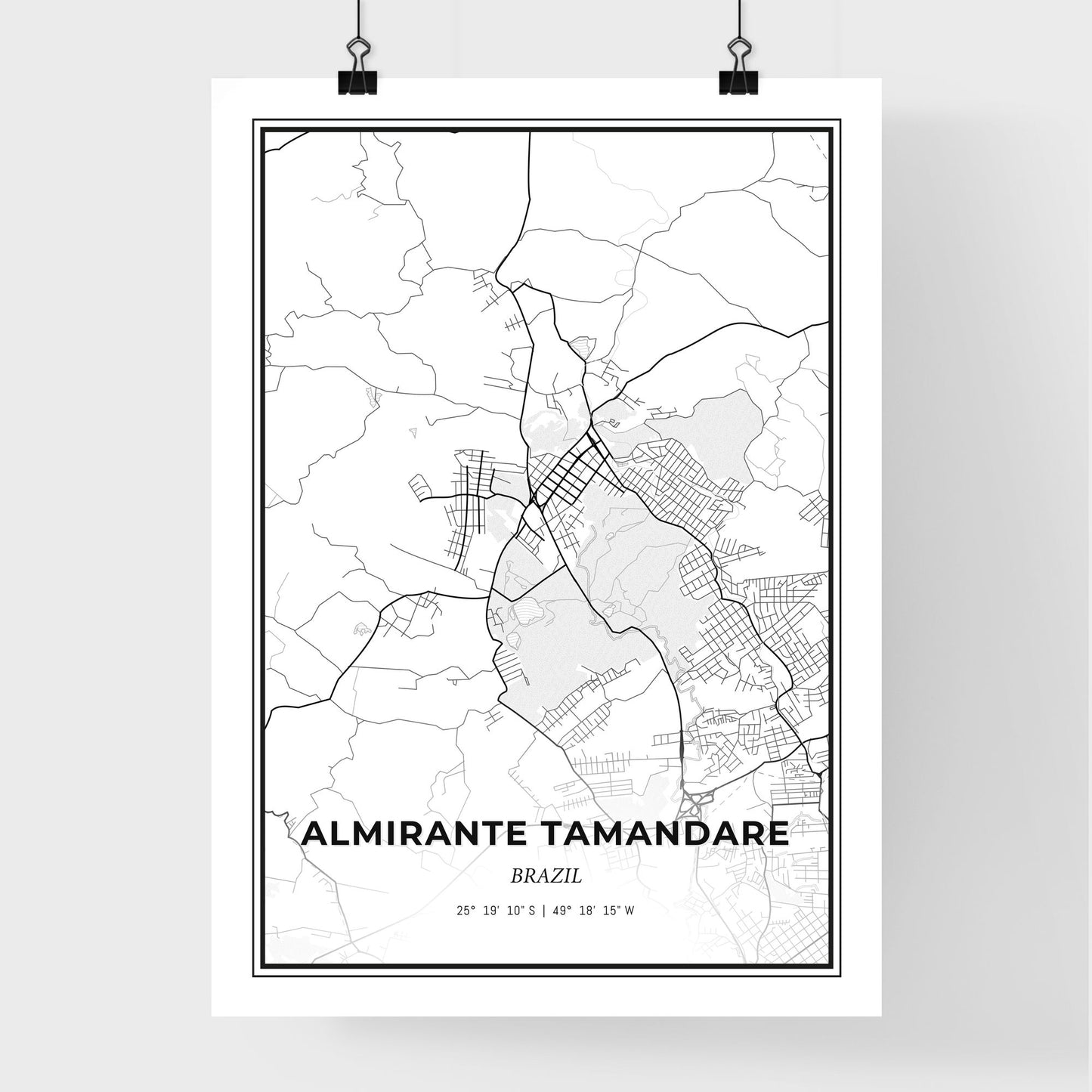 Almirante Tamandare Brazil - Premium City Map Poster