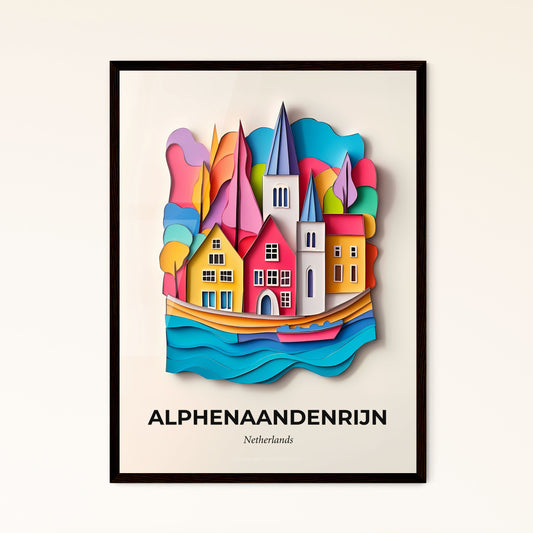 Vivid Alphen aan den Rijn, Netherlands - a paper cut of a boat with a castle on it