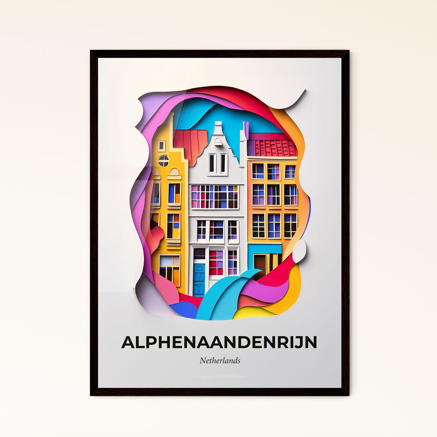 Vivid Alphen aan den Rijn, Netherlands - a paper cut of a building with a clock tower