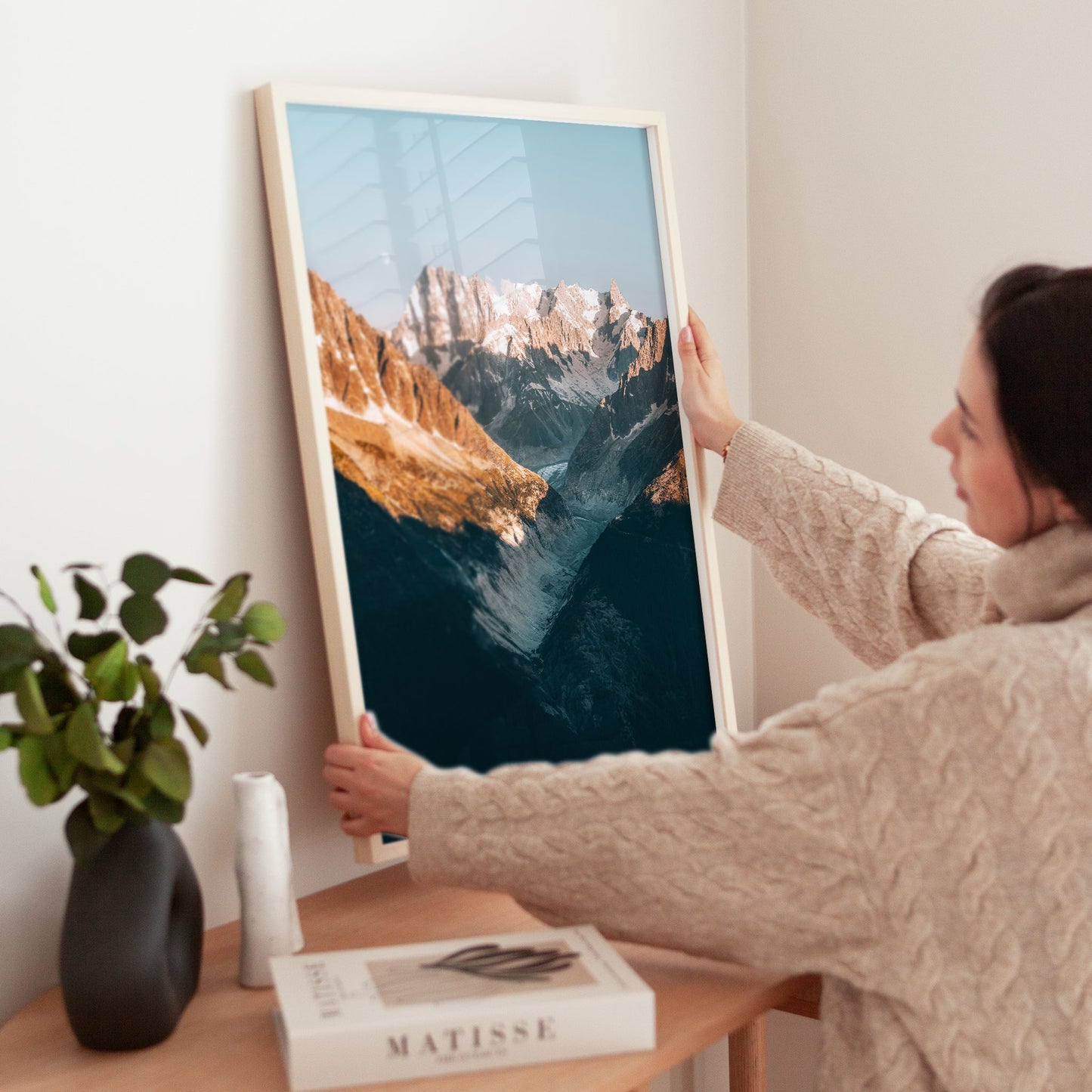Mer de Glace & Grand Jorasses Print – Alpine Landscape Wall Art