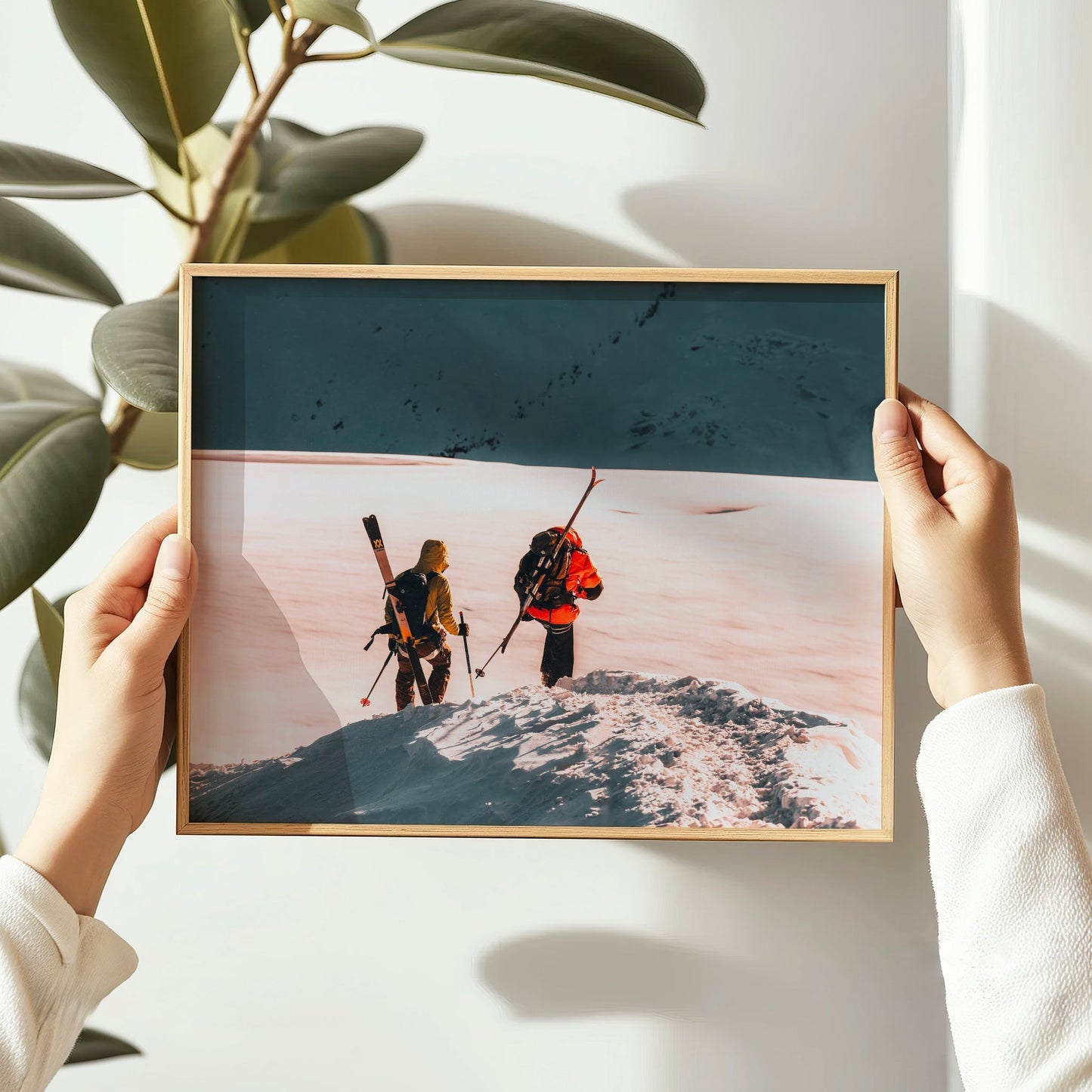 Skiers on the Midi Arête - Chamonix Wall Art Print | Adventure Photography