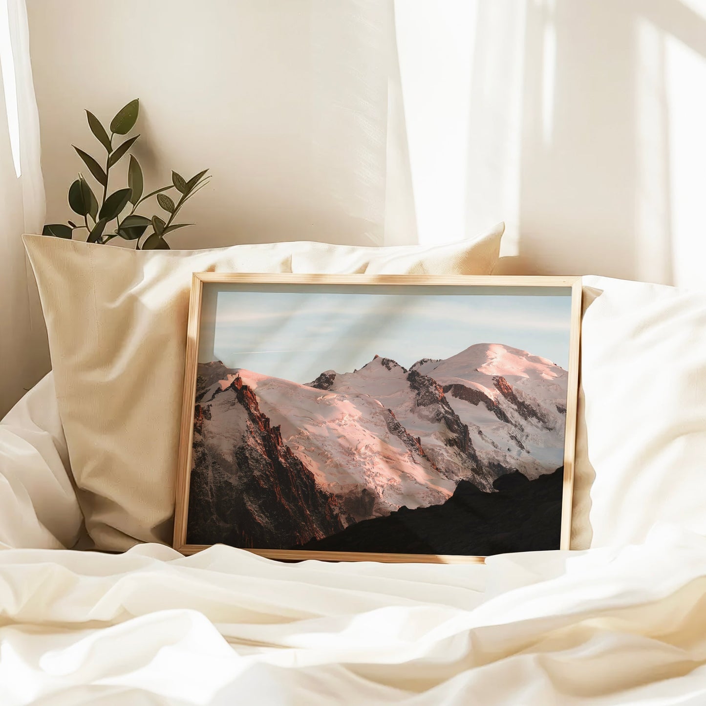 Mont Blanc Massif Sunset Wall Art - Chamonix Photography Print