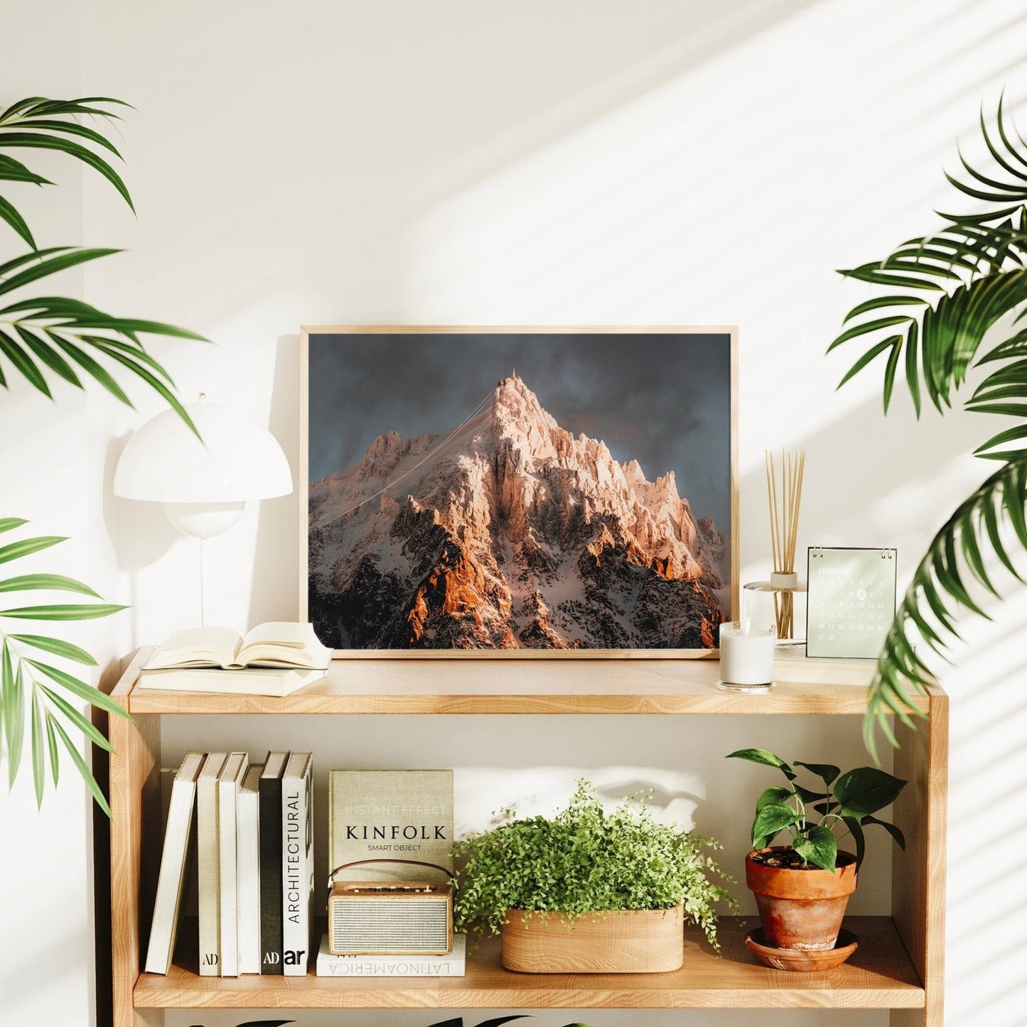 Aiguille du Midi Wall Art - Chamonix Mountain Sunset Print