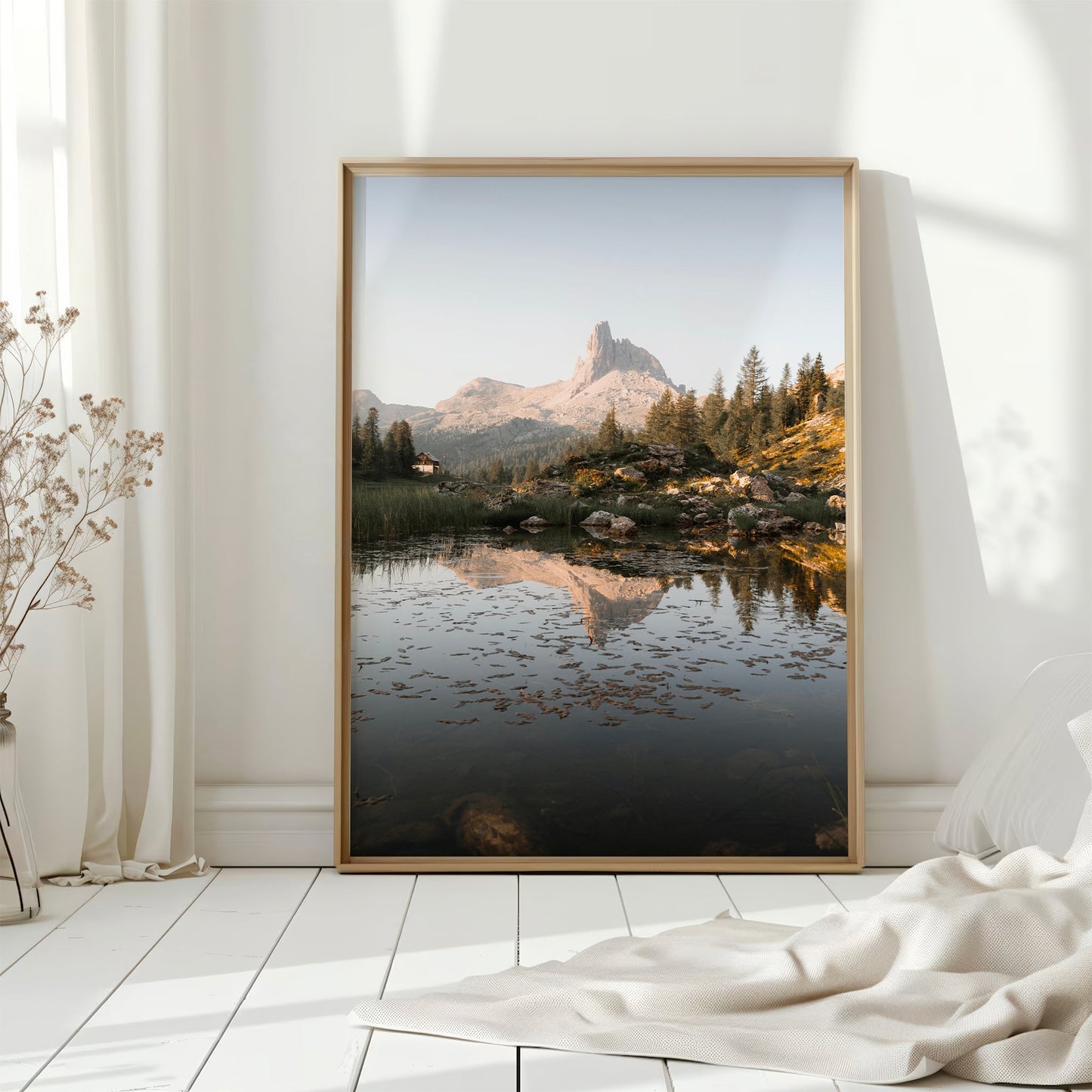Lago di Federa Dolomites Print – Sunrise Reflection Wall Art