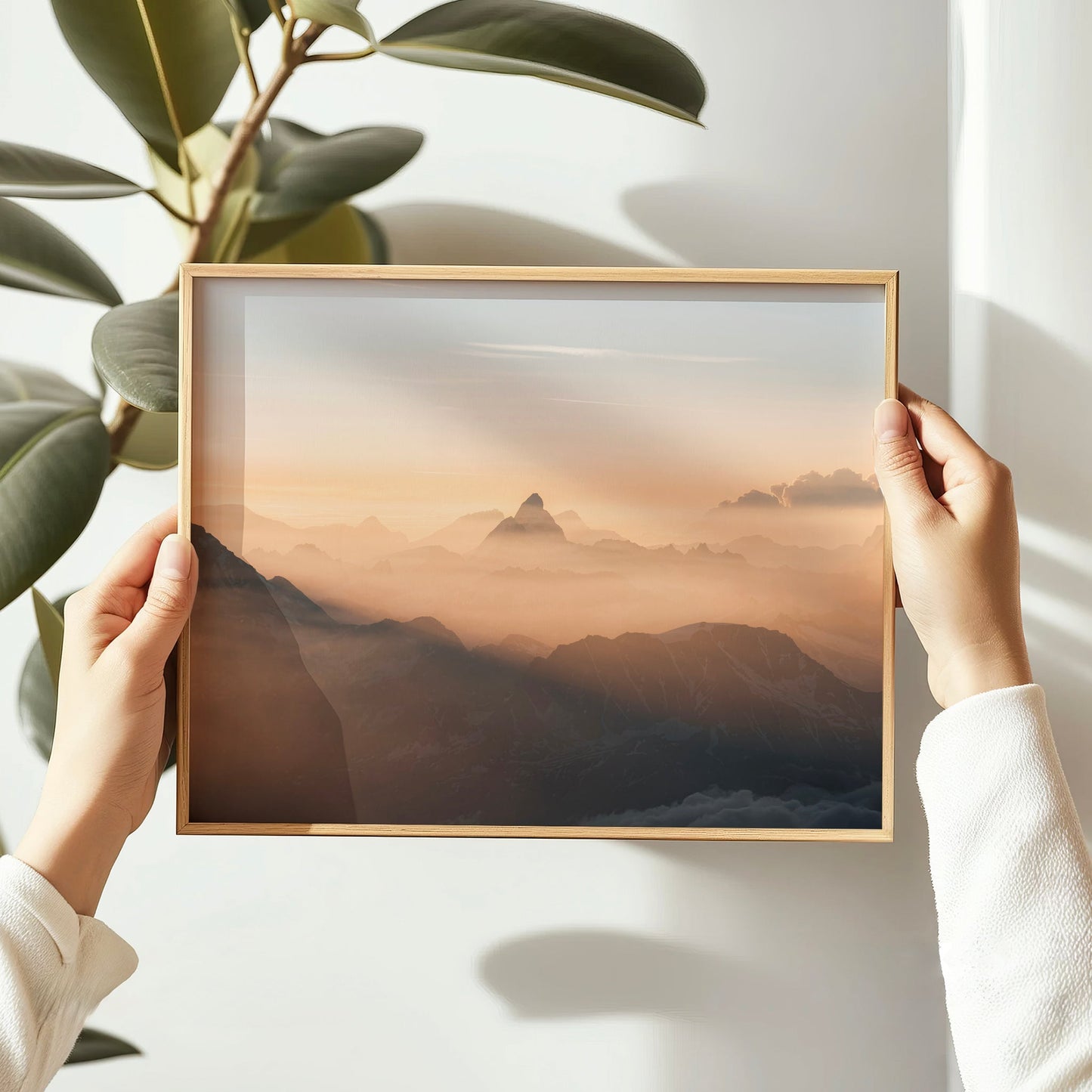 Golden Sunrise Over The Matterhorn | Mont Blanc Summit Photography Print