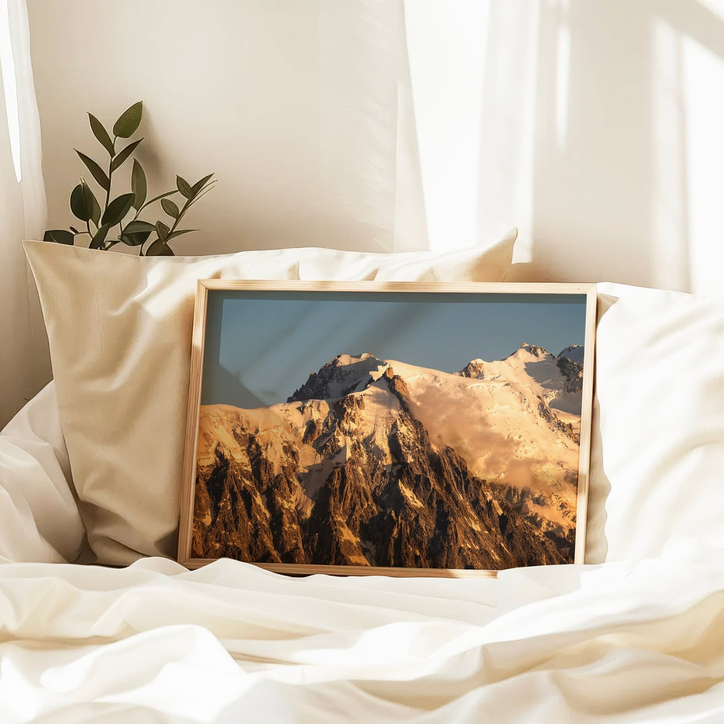 Aiguille du Midi Sunset Wall Art - Golden Hour Chamonix Print