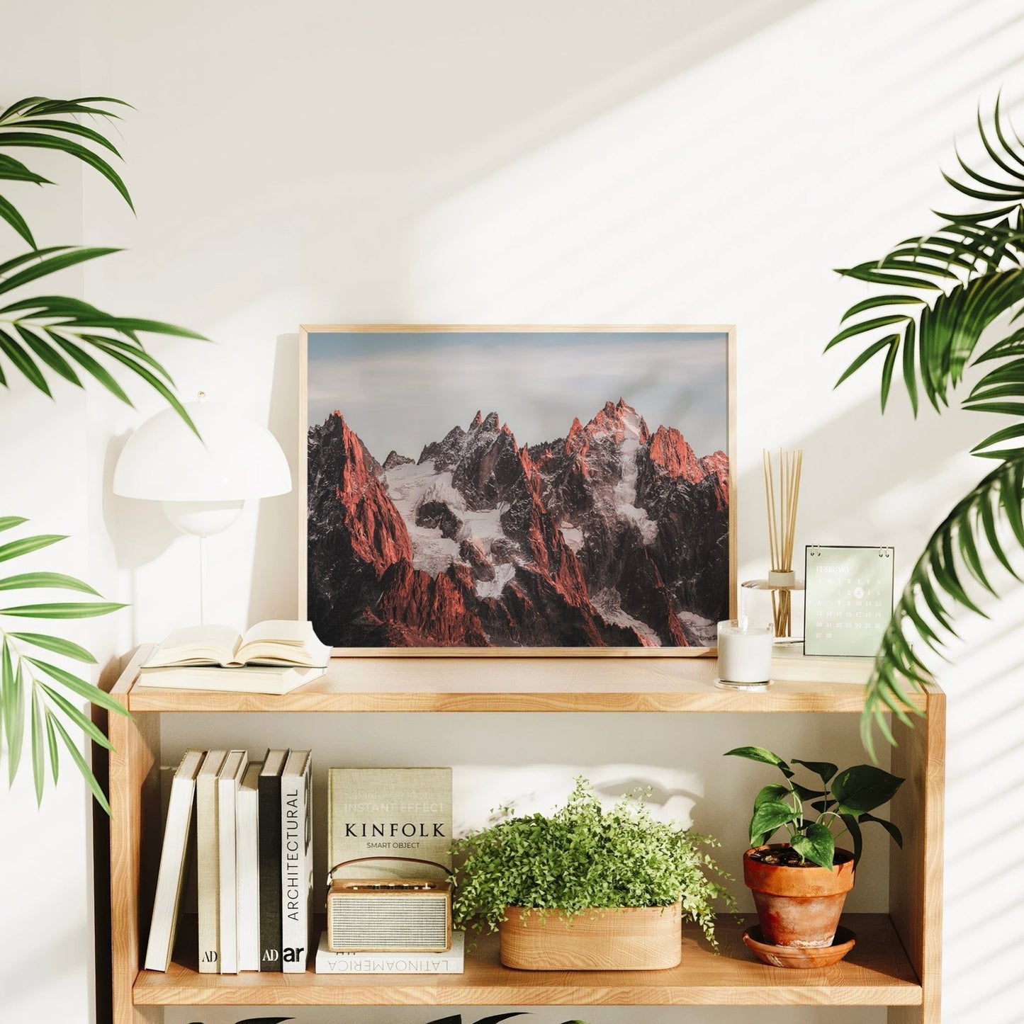 Aiguilles of Mont Blanc Wall Art – Alpine Sunset Photography Print