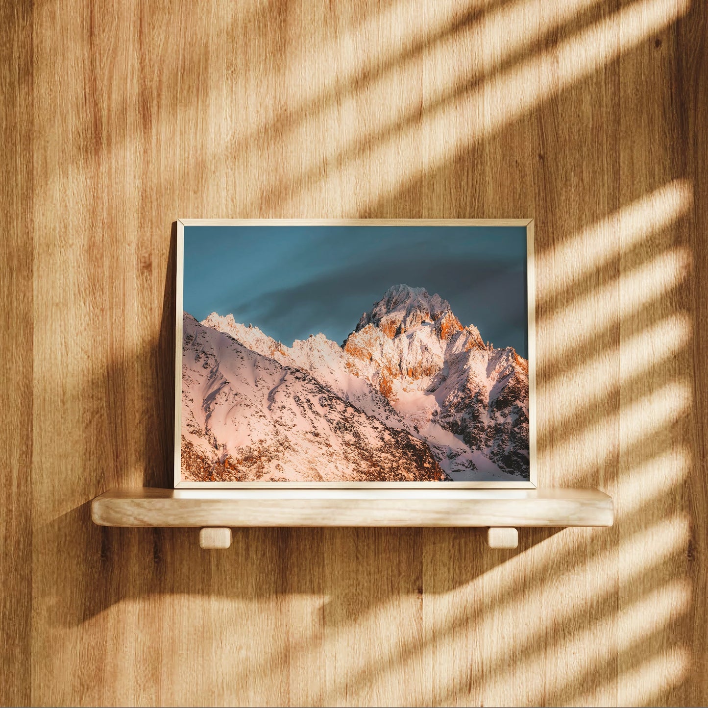Aiguille du Chardonnet Chamonix Wall Art – French Alps Mountain Sunset Print