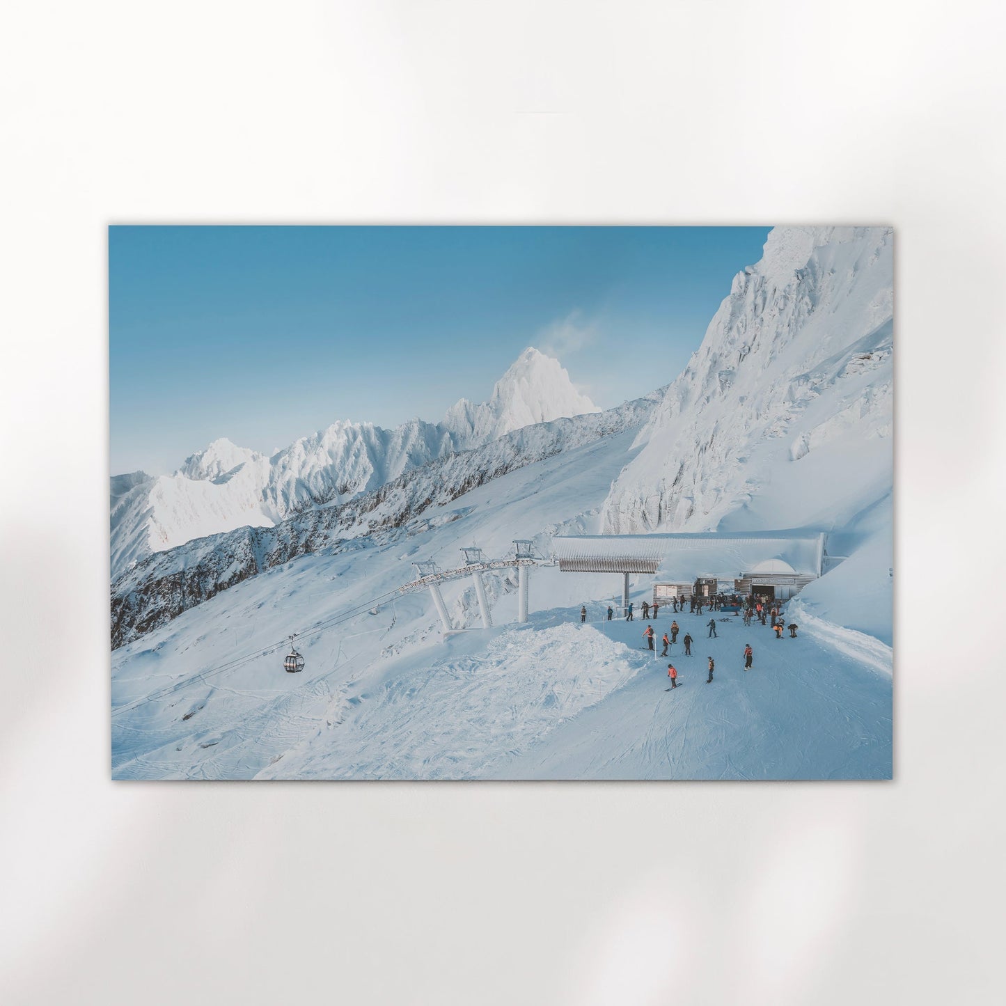 Bochard Ski Lift Station at Grand Montets – Winter Wall Art Print