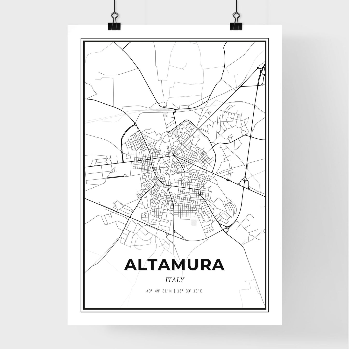 Altamura Italy - Premium City Map Poster