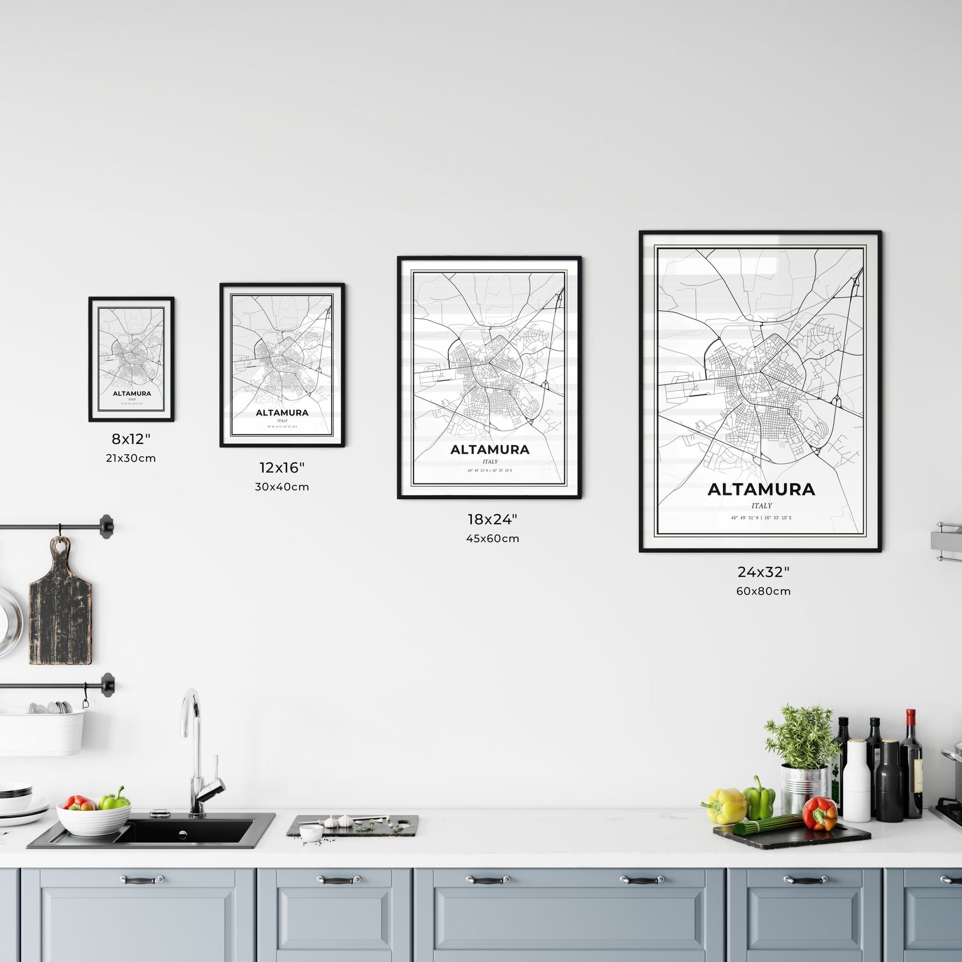 Altamura Italy - Customizable Modern City Map