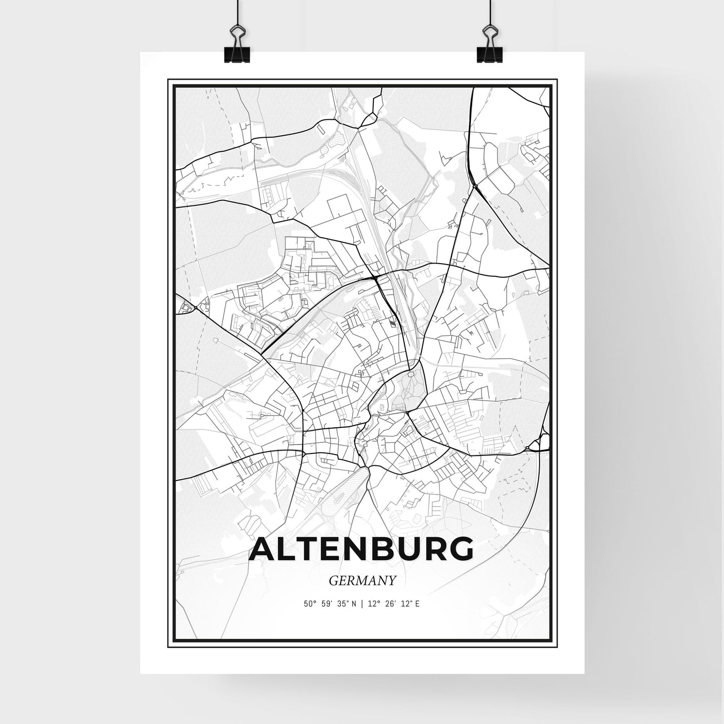 Altenburg Germany - Premium City Map Poster