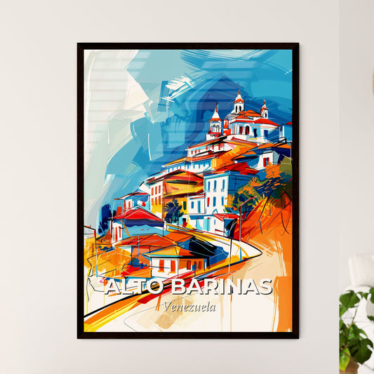 Vibrant Alto Barinas, Venezuela - A Painting Of A Town