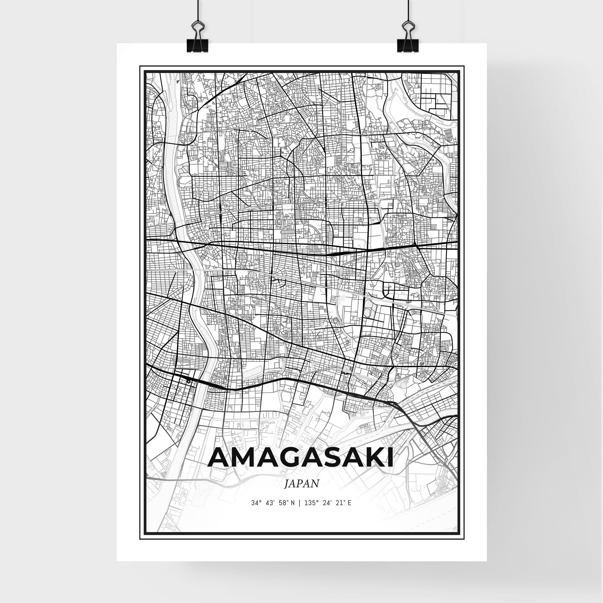 Amagasaki Japan - Premium City Map Poster