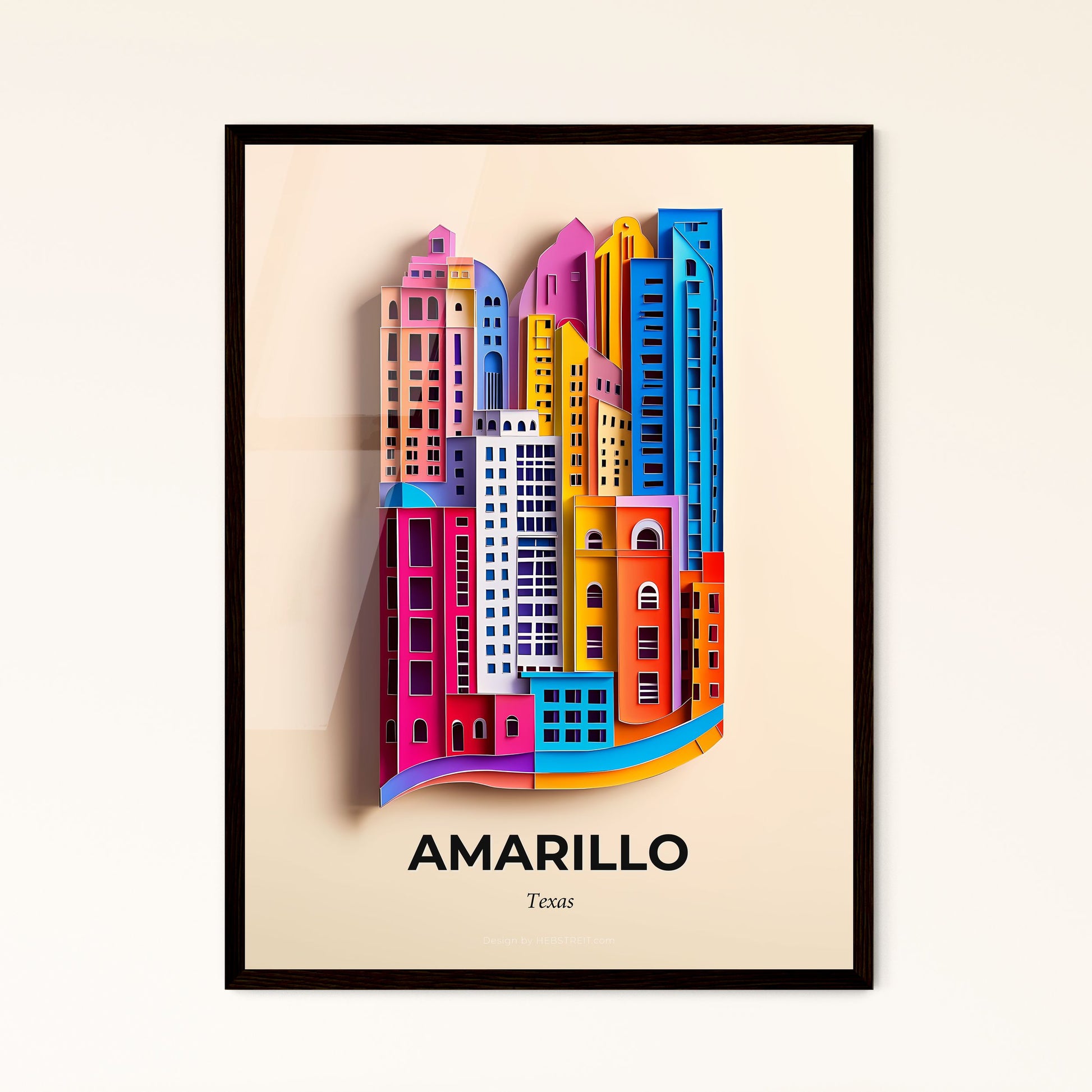 Vivid Amarillo, Texas - a city with a rainbow colored building on the top