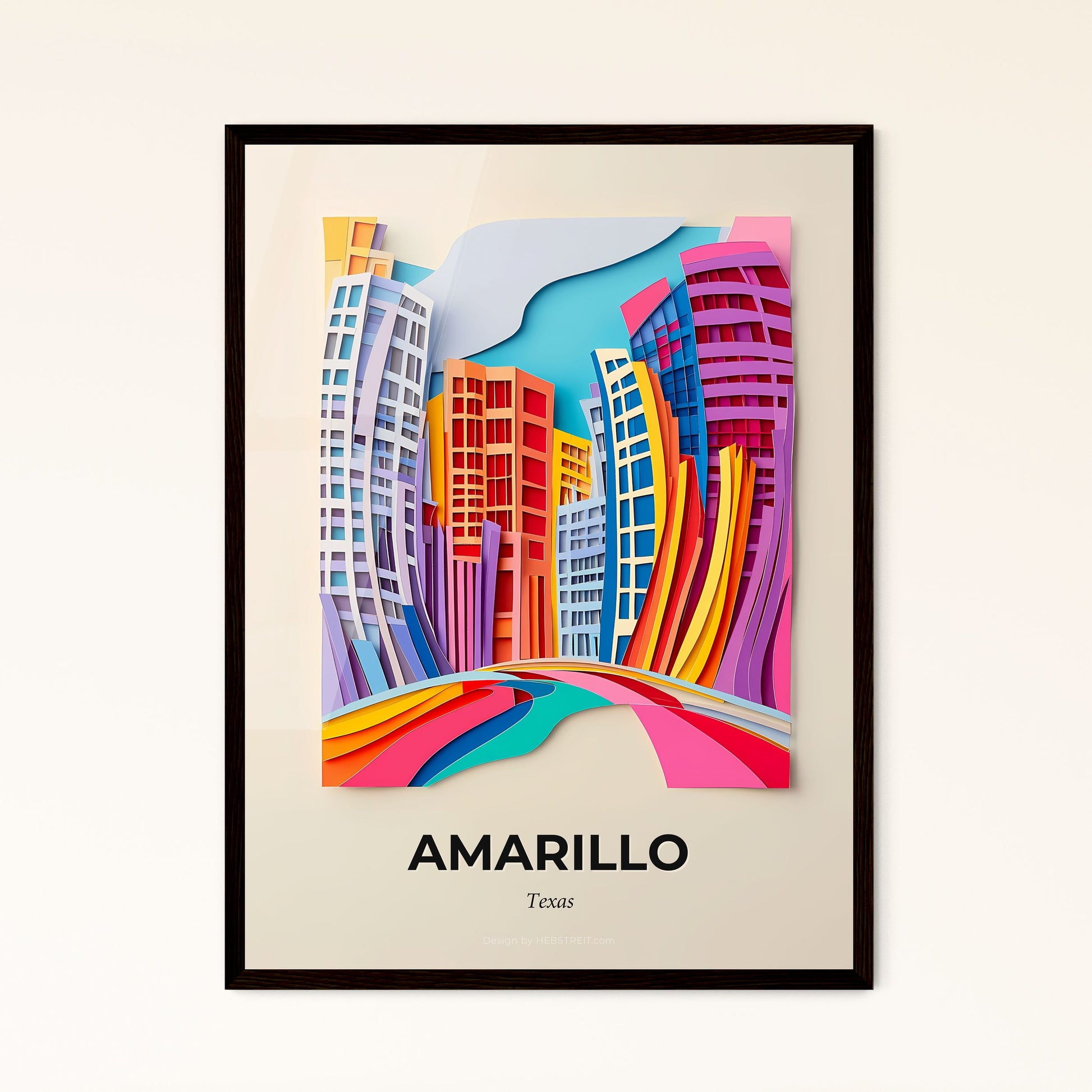 Vivid Amarillo, Texas - a colorful cityscape with a rainbow colored street