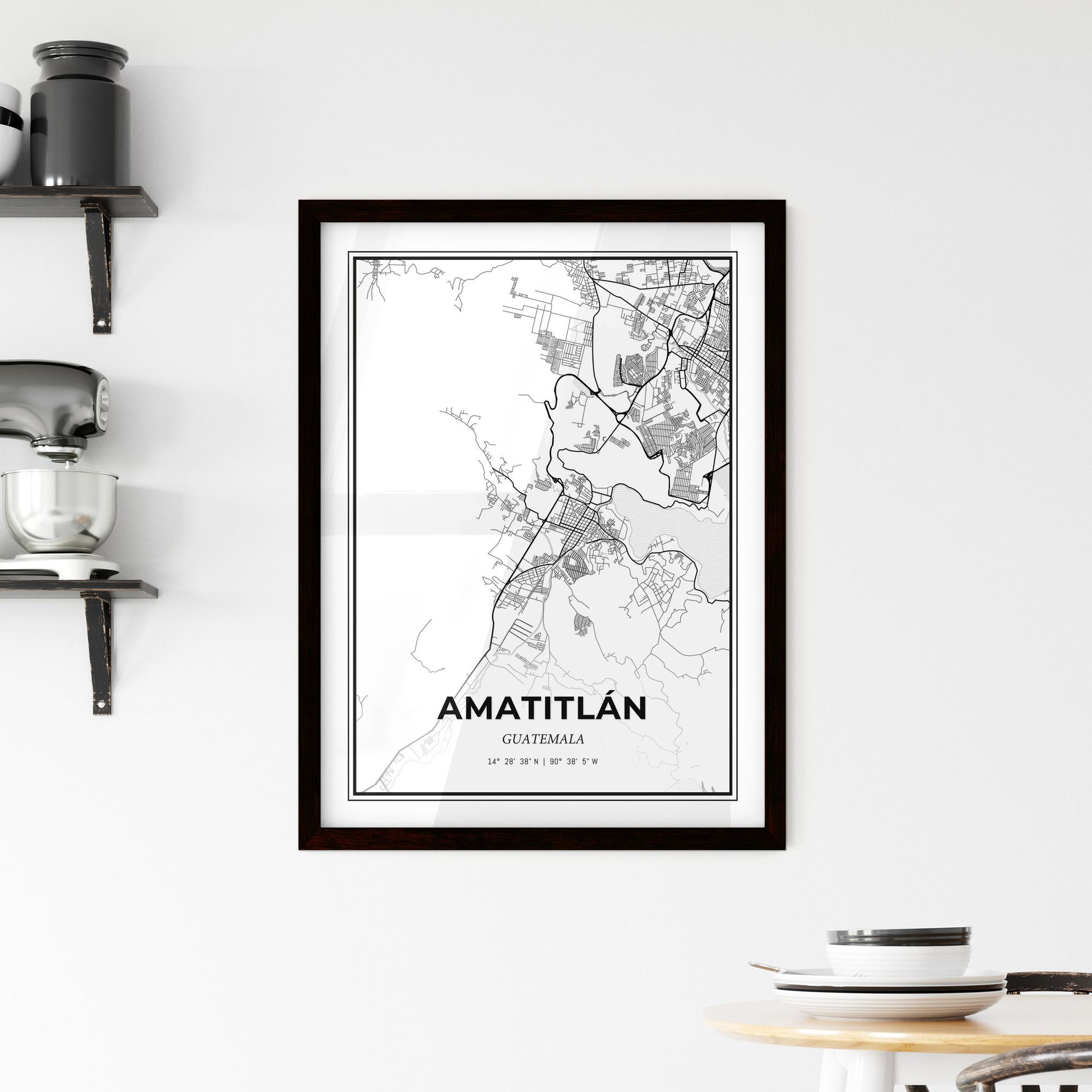 Amatitlán Guatemala - Minimal City Map