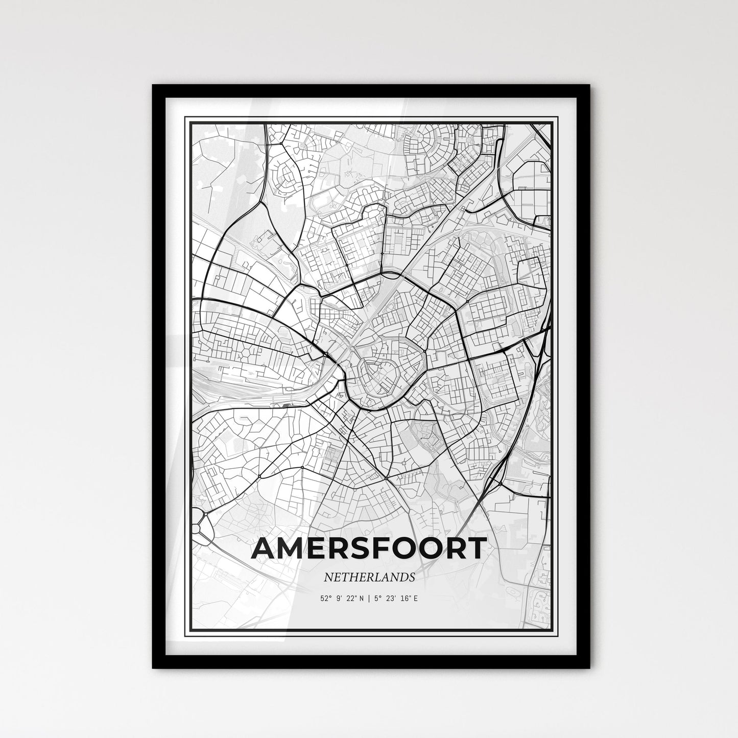  Amersfoort Netherlands - Scandinavian Style City Map for Modern Home Decor