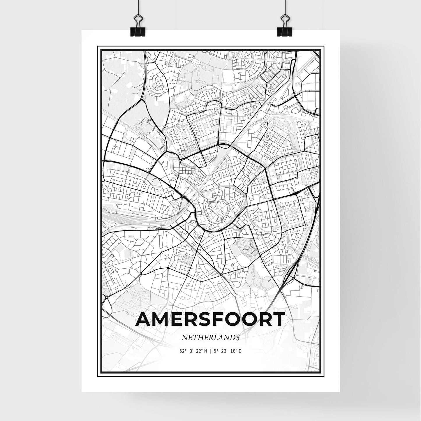  Amersfoort Netherlands - Premium City Map Poster