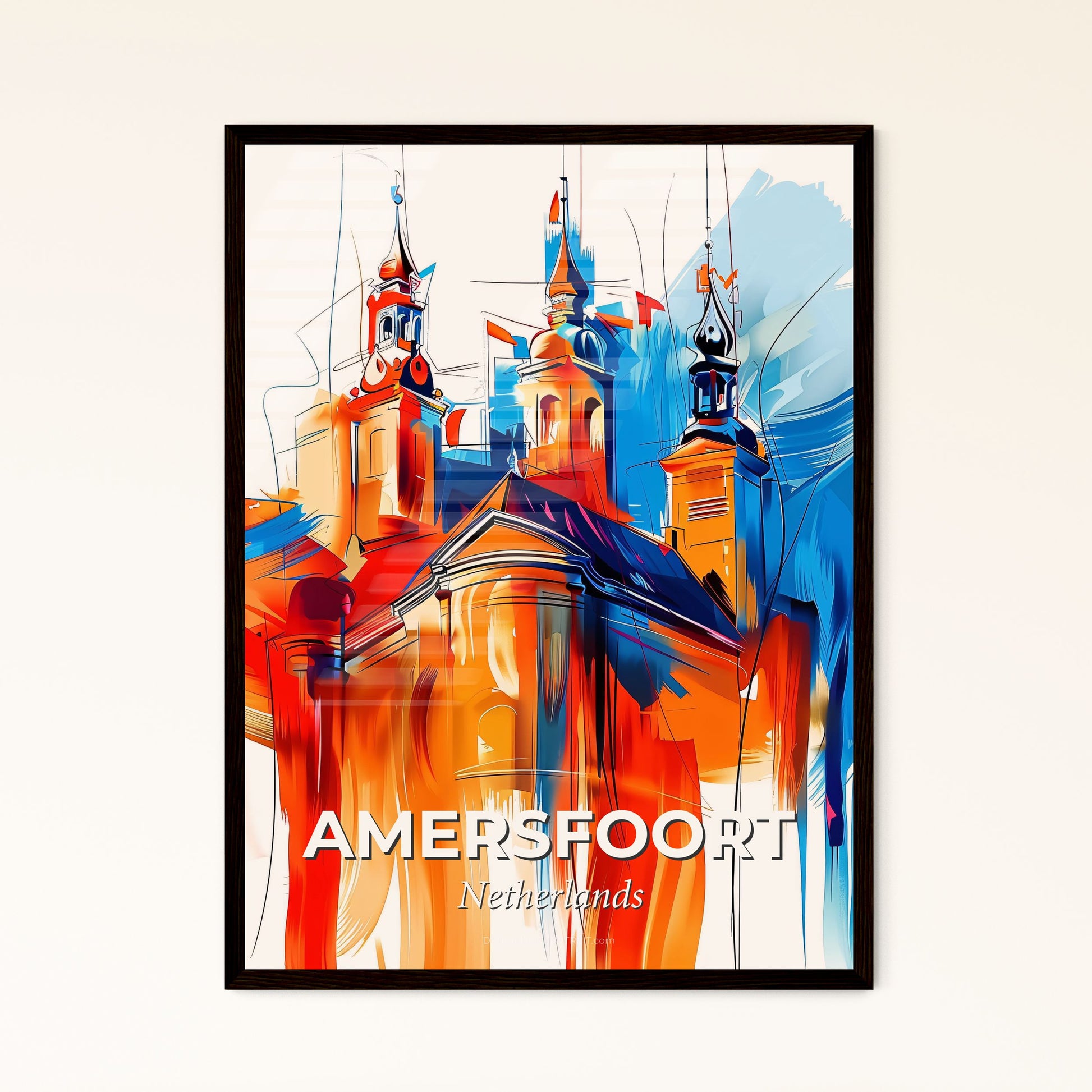 Vibrant Amersfoort, Netherlands - A Painting Of A Building