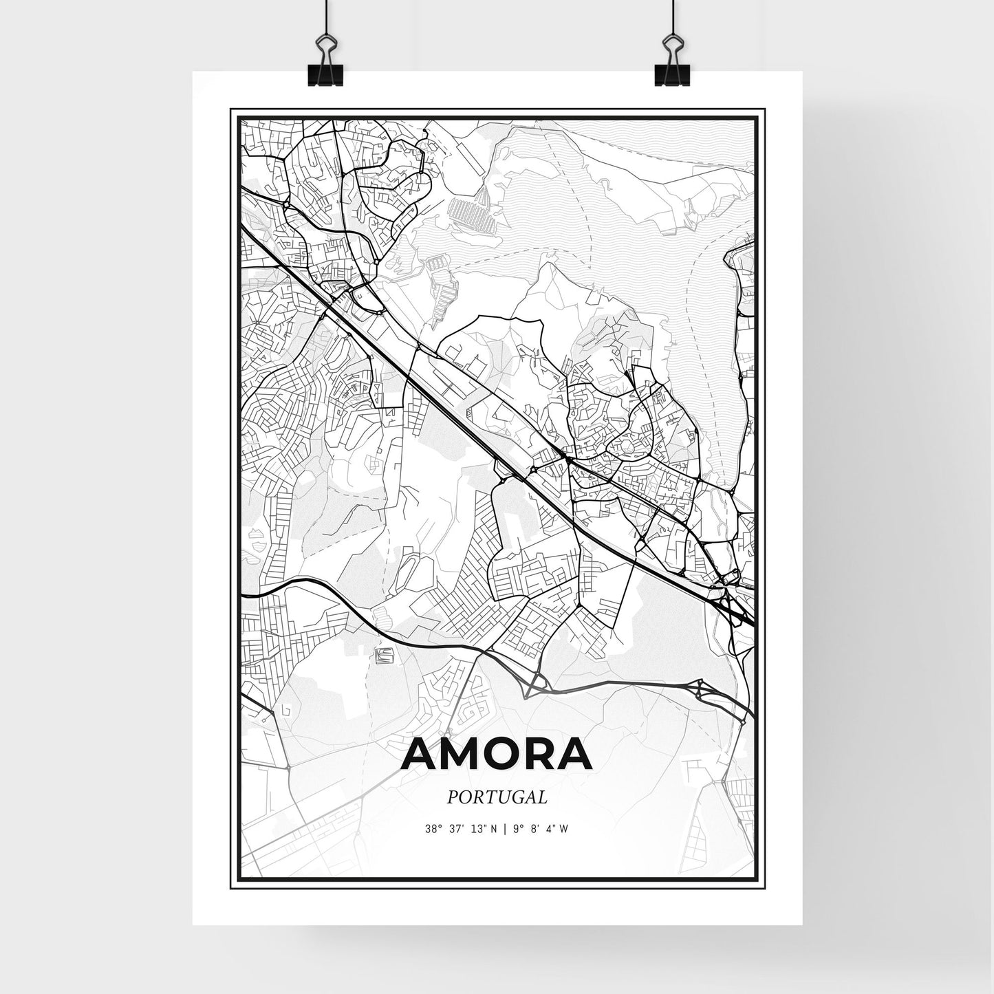 Amora Portugal - Premium City Map Poster