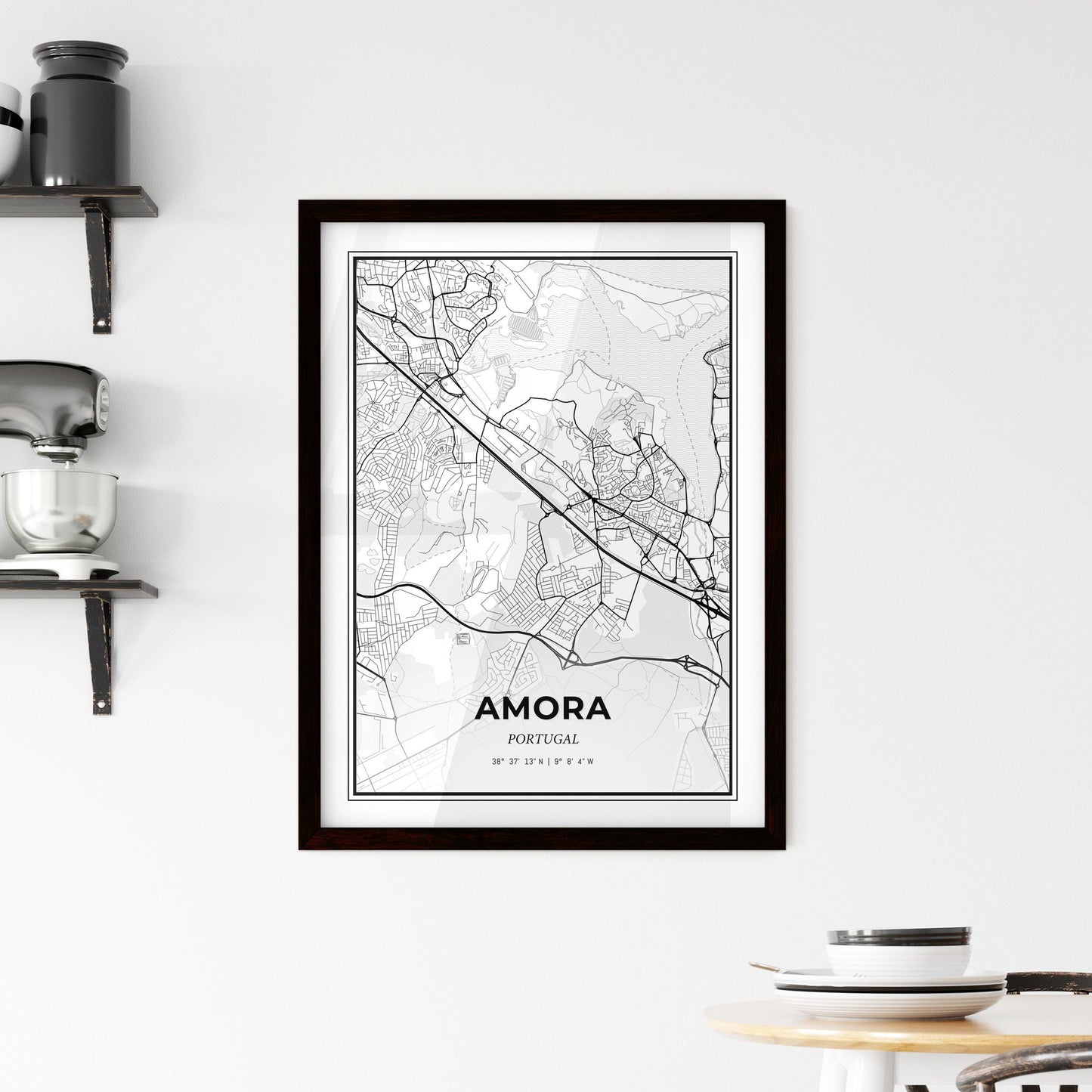 Amora Portugal - Minimal City Map