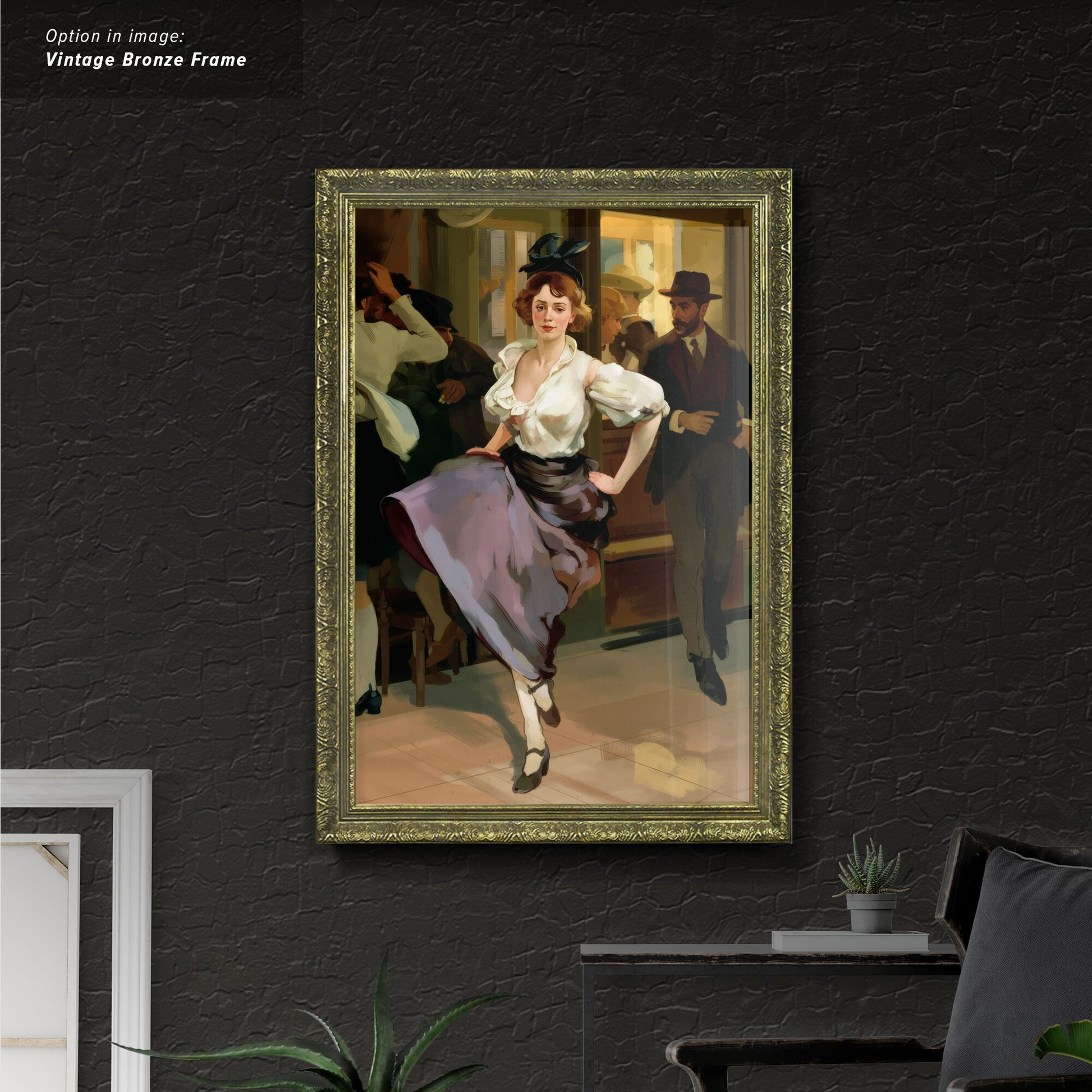 Woman dancing in period attire