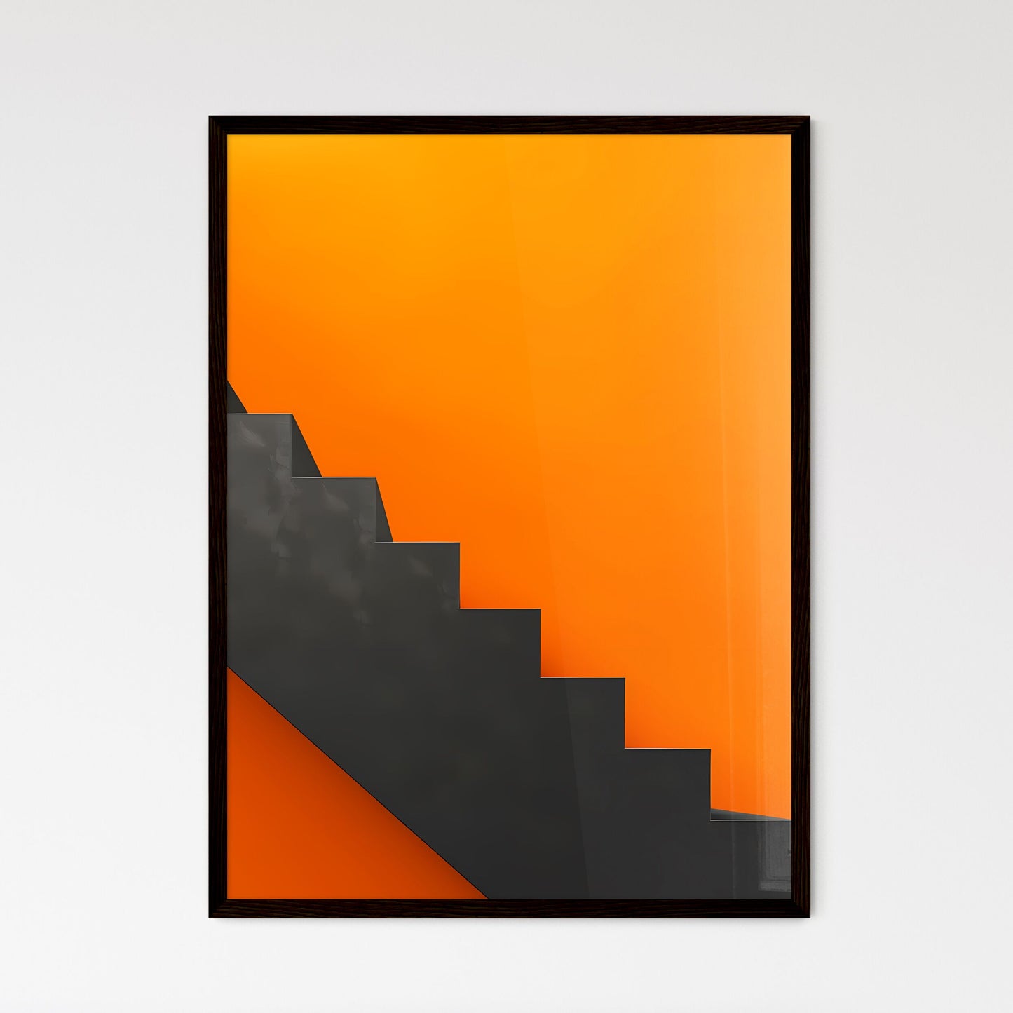 Abstract De Stijl Staircase Painting Composi - Framed Art Print