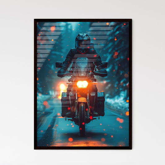 Moto-Carrier on a Snowy Journey - Framed Art Print