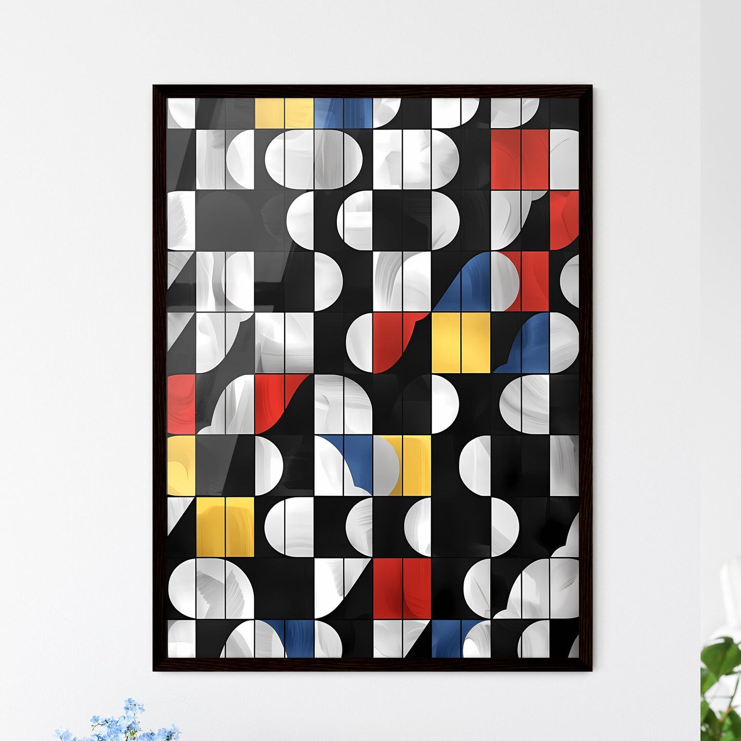 Colorful Geometric Abstract Art - Framed Art Print