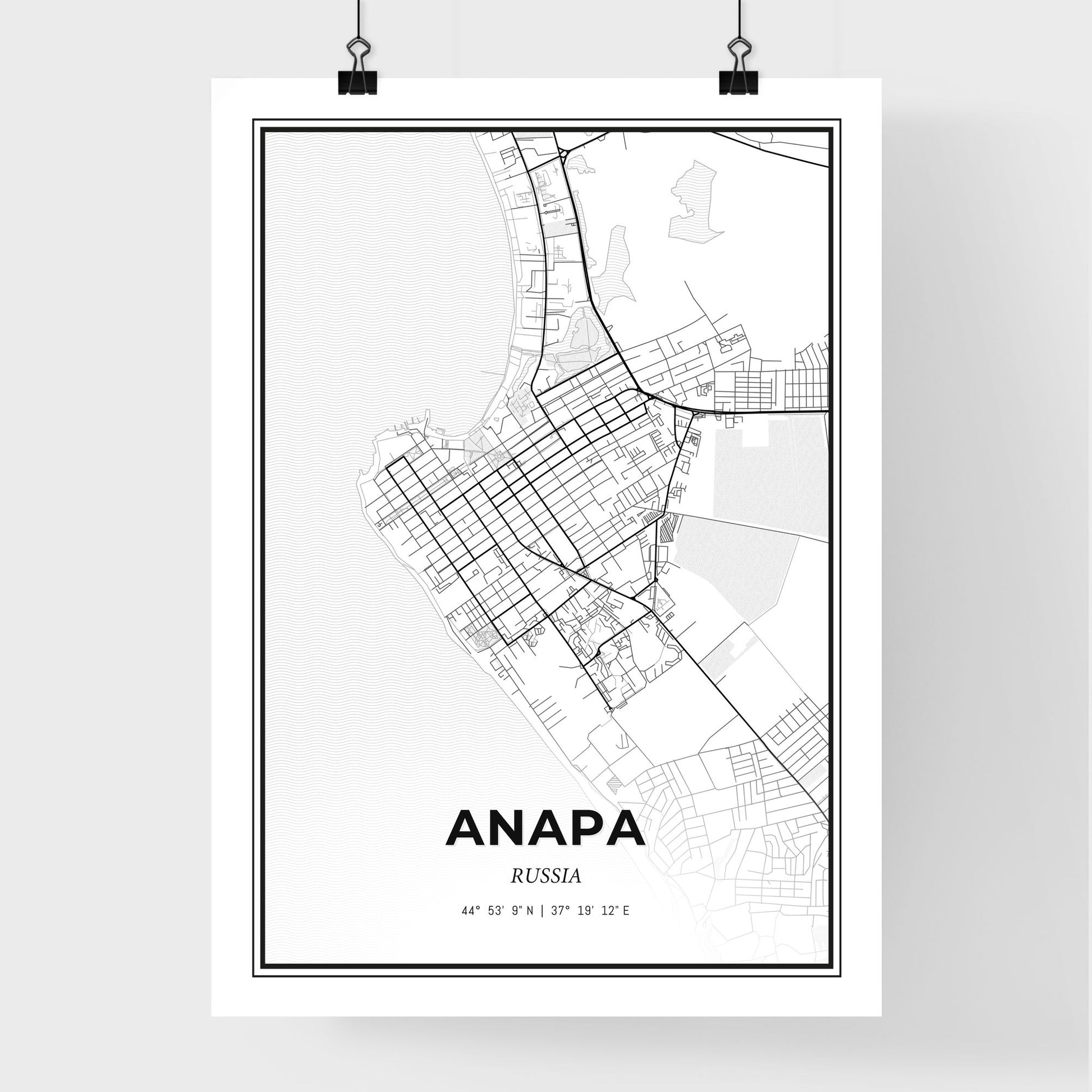 Anapa Russia - Premium City Map Poster