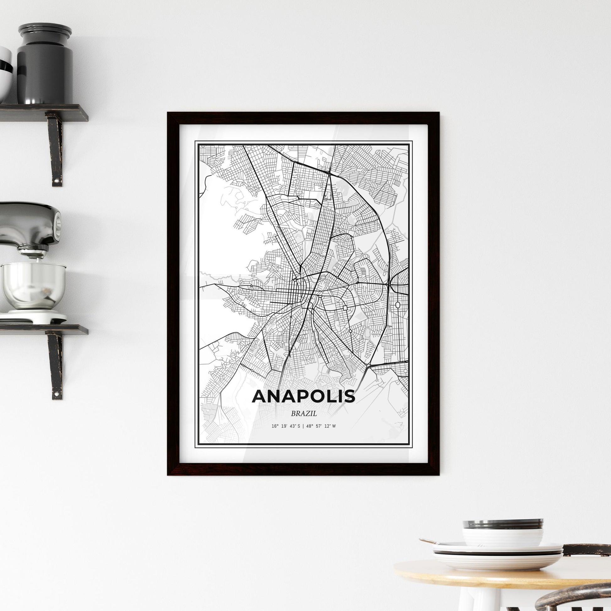 Anapolis Brazil - Minimal City Map