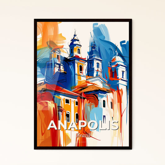 Vibrant Anapolis, Brazil - A Painting Of A Building