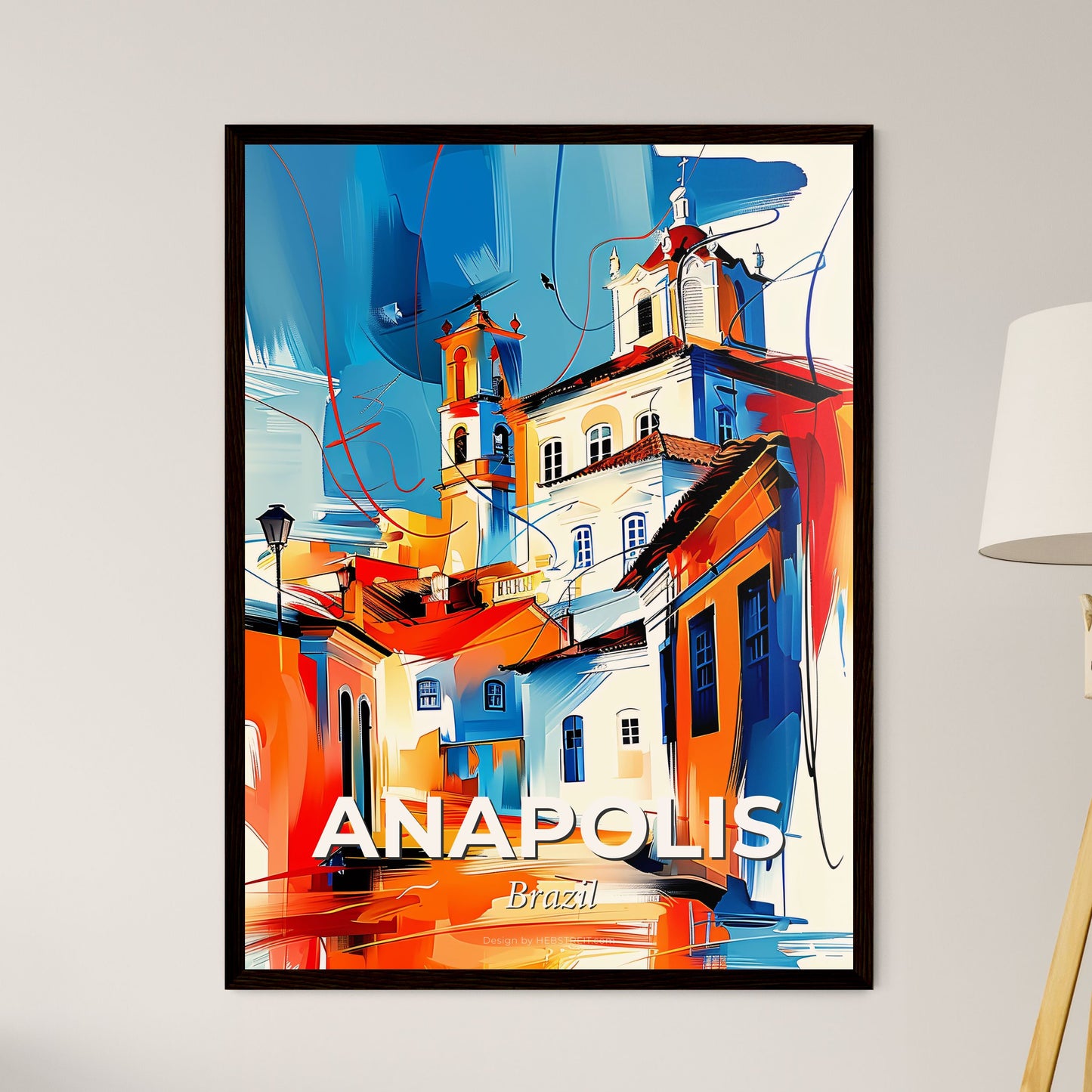 Vibrant Anapolis, Brazil - A Painting Of A Building