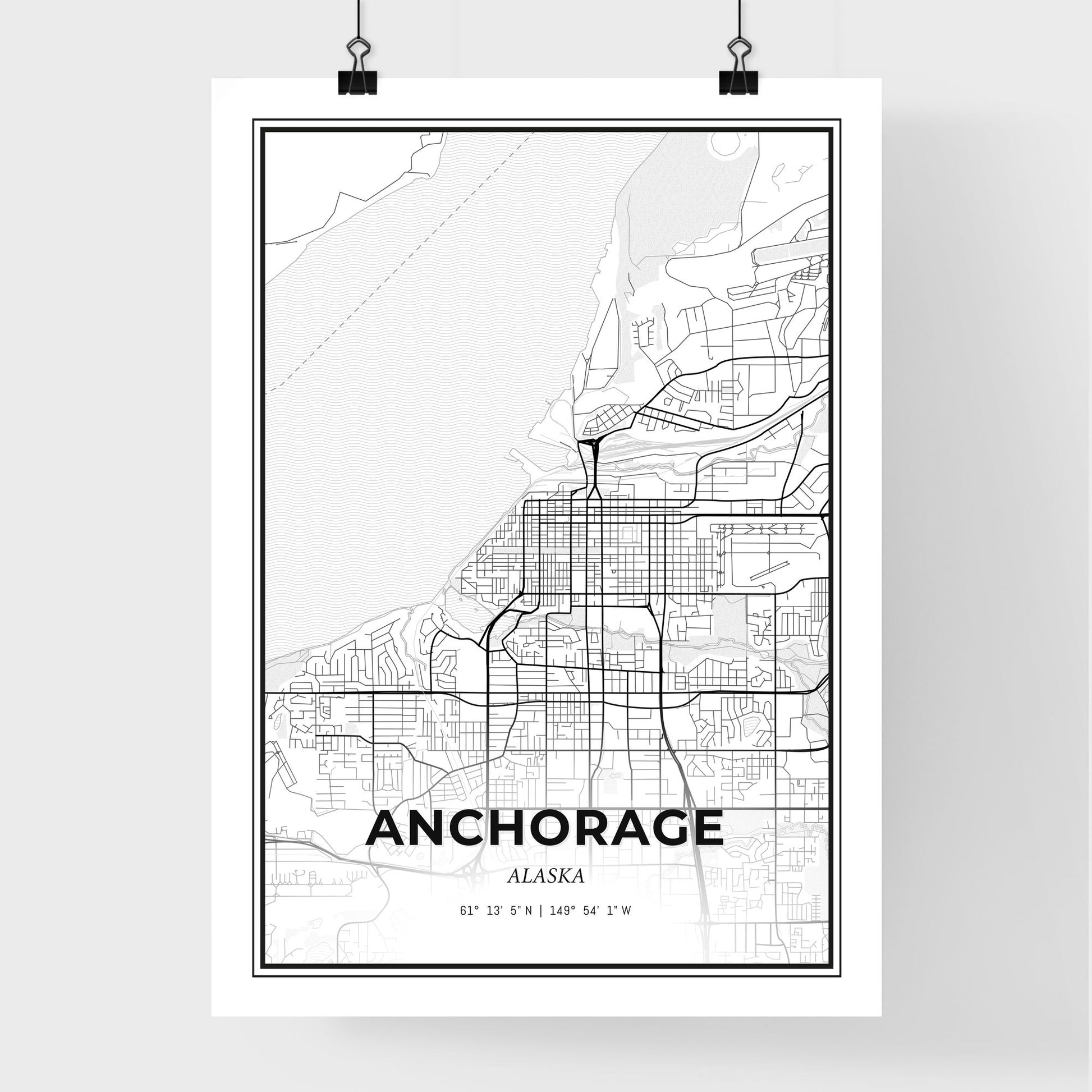 Anchorage Alaska - Premium City Map Poster