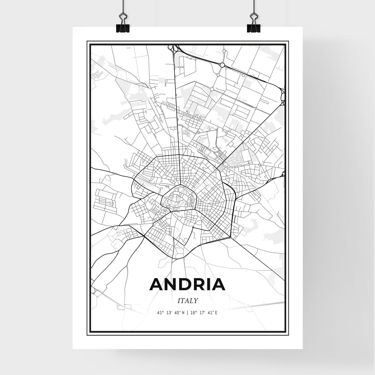 Andria Italy - Premium City Map Poster