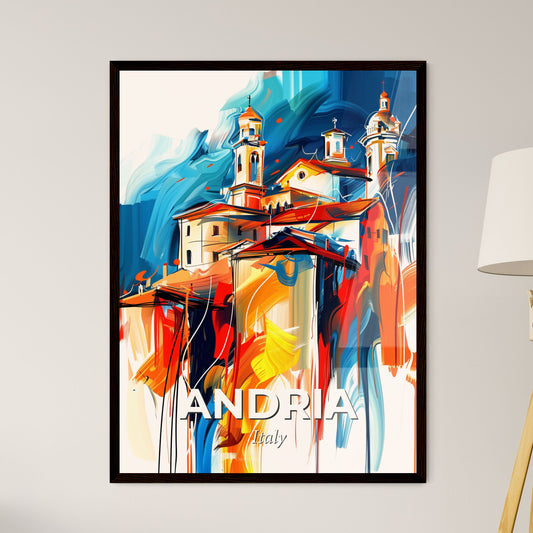 Vibrant Andria, Italy - A Painting Of A Building