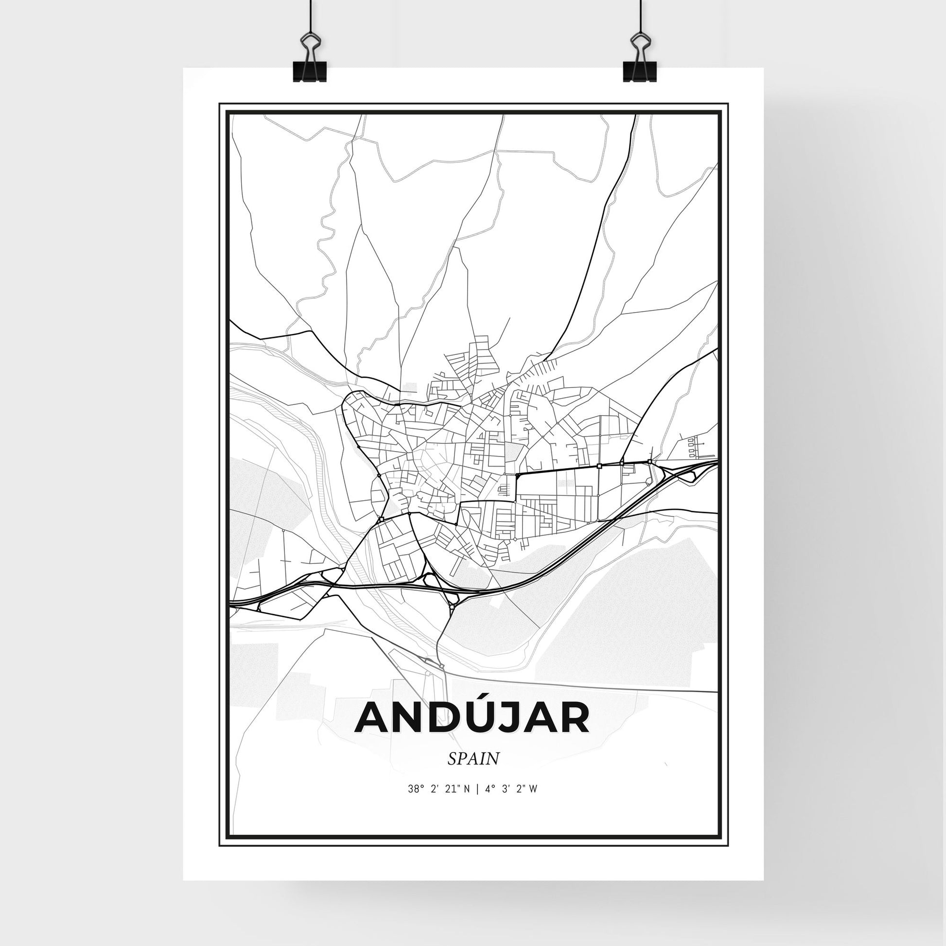 Andújar Spain - Premium City Map Poster