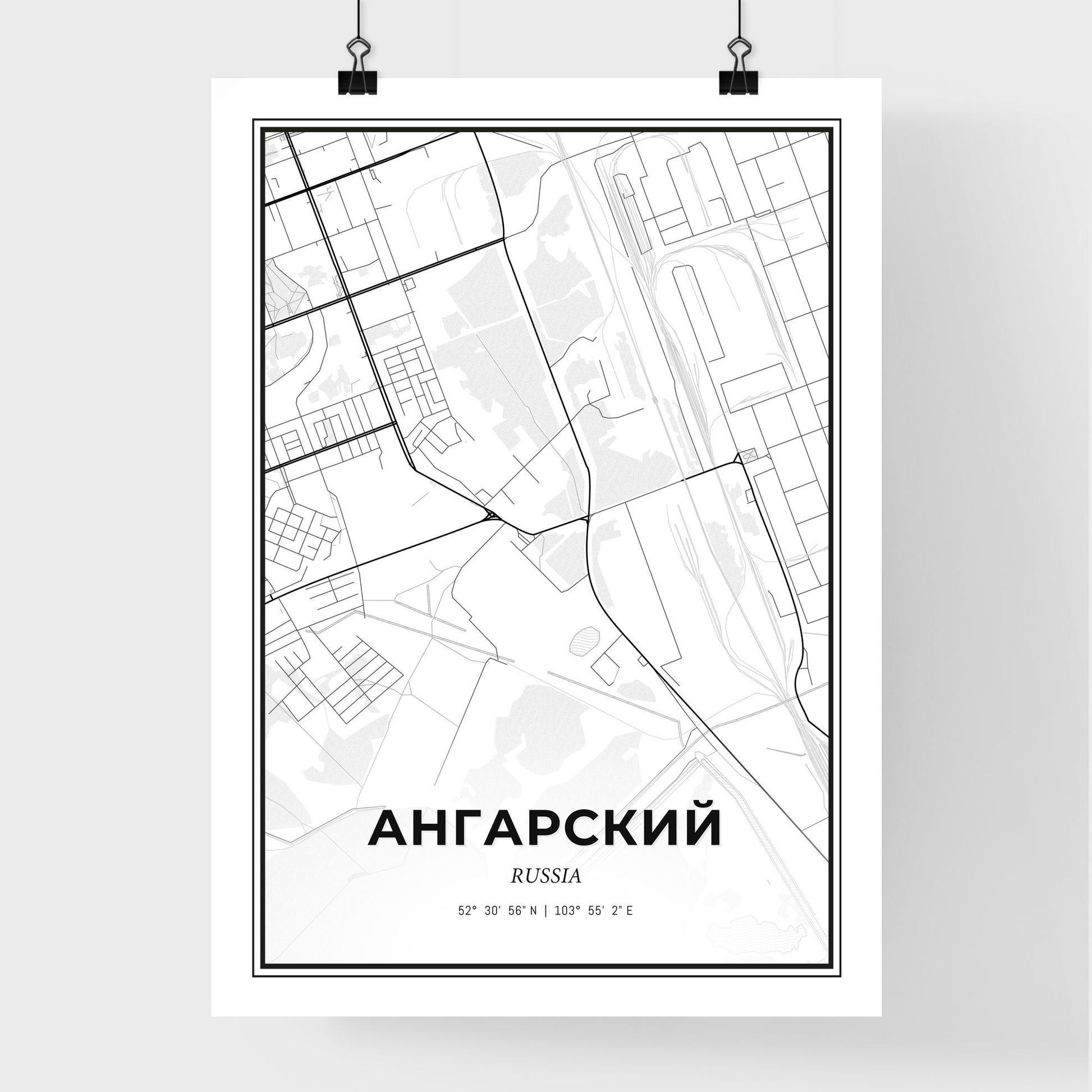 Angarsk Russia - Premium City Map Poster